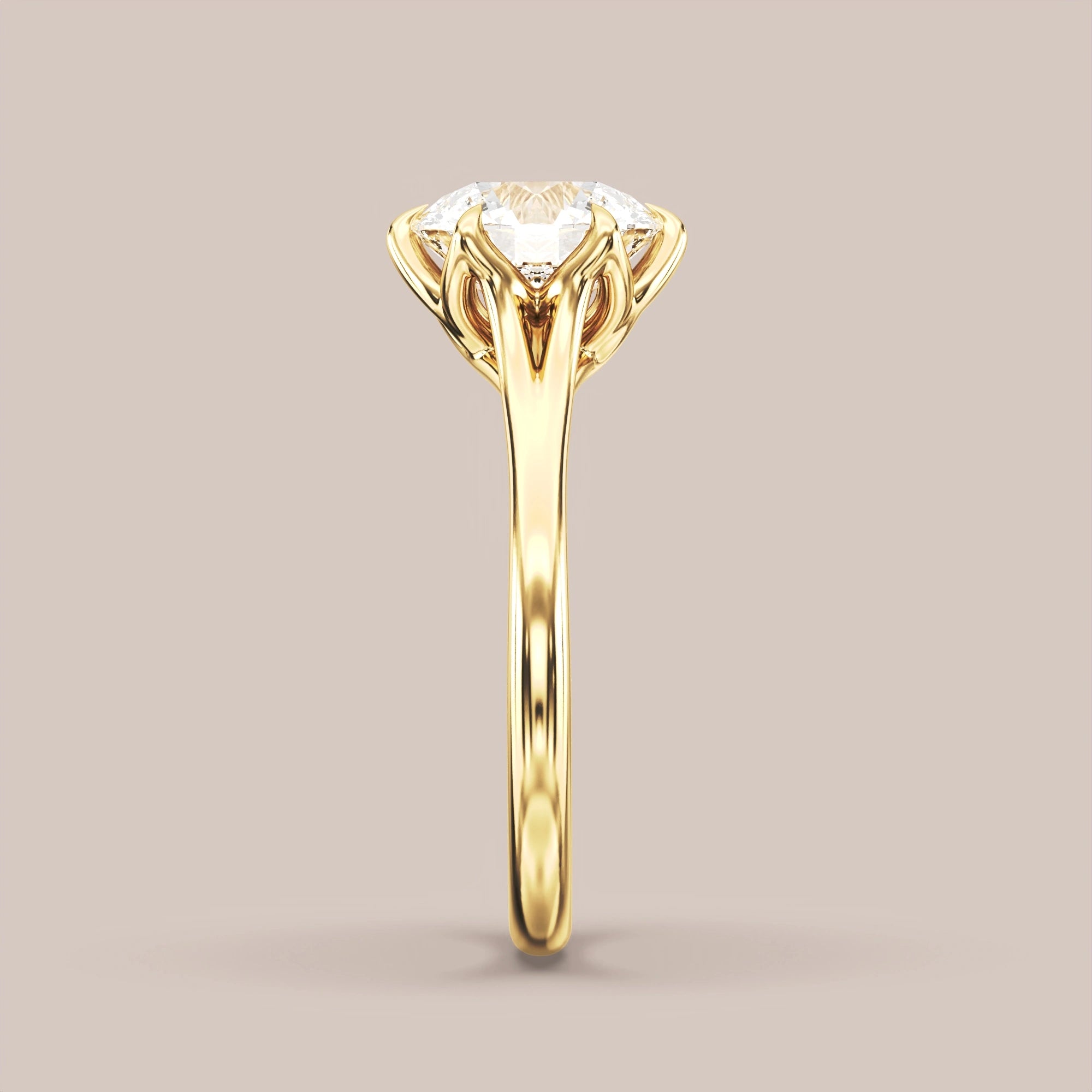 Round - Yellow gold