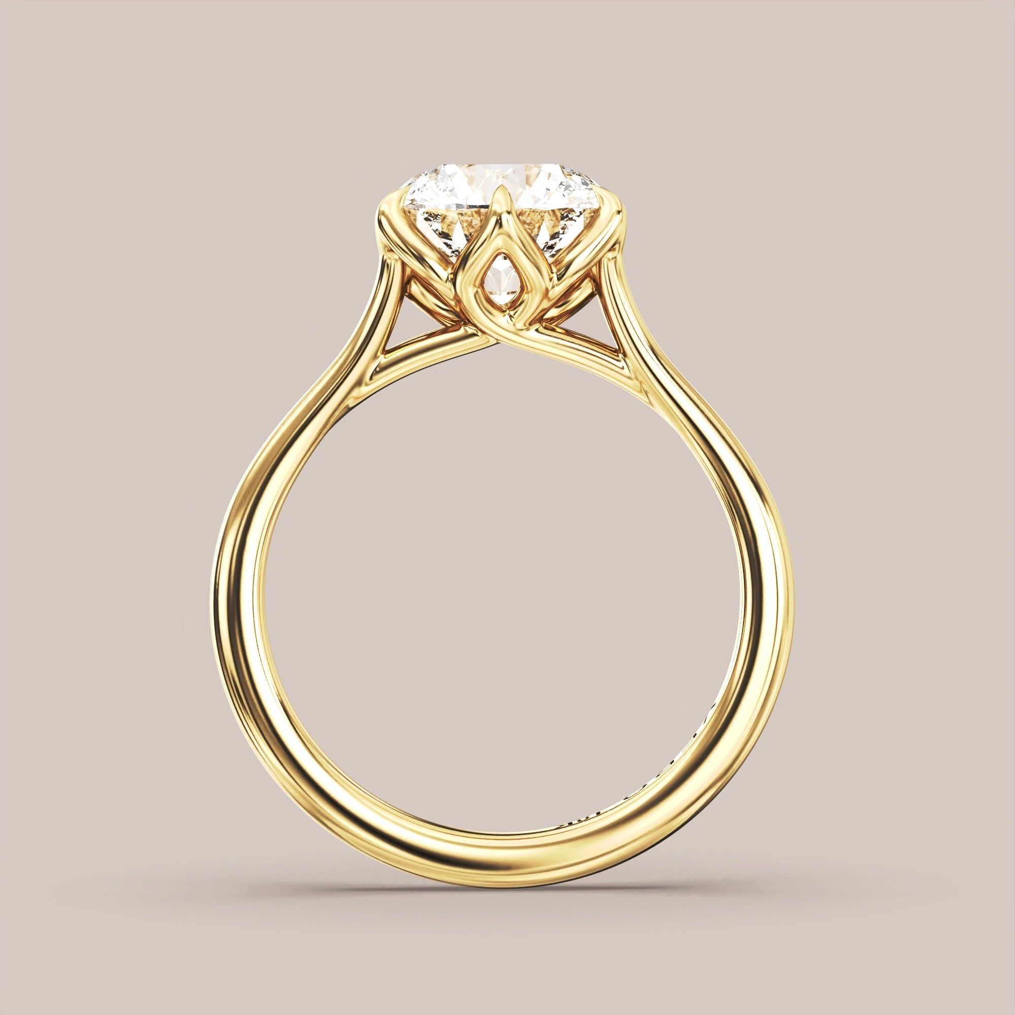 Round - Yellow gold