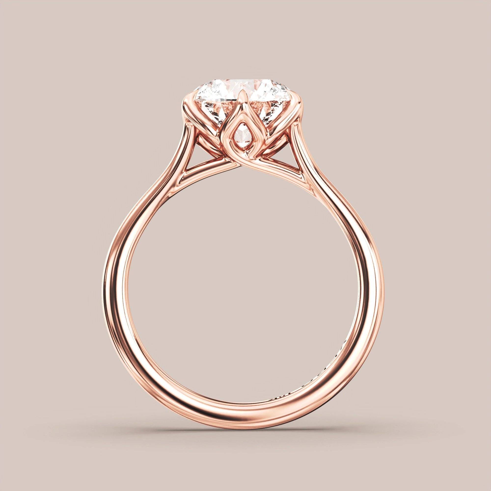 Round - Rose gold