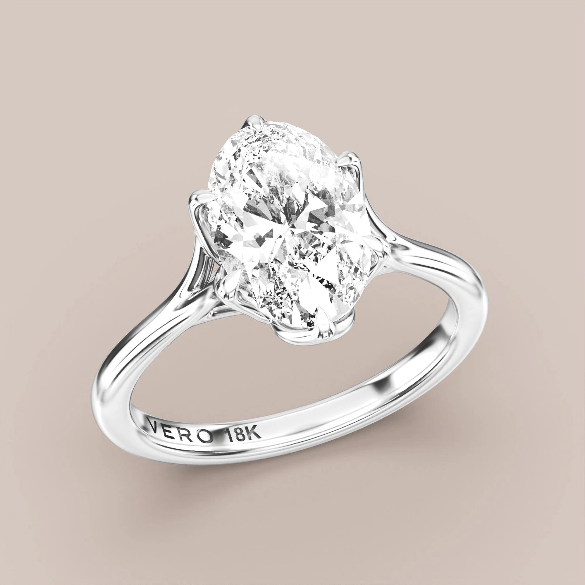 Oval - White gold