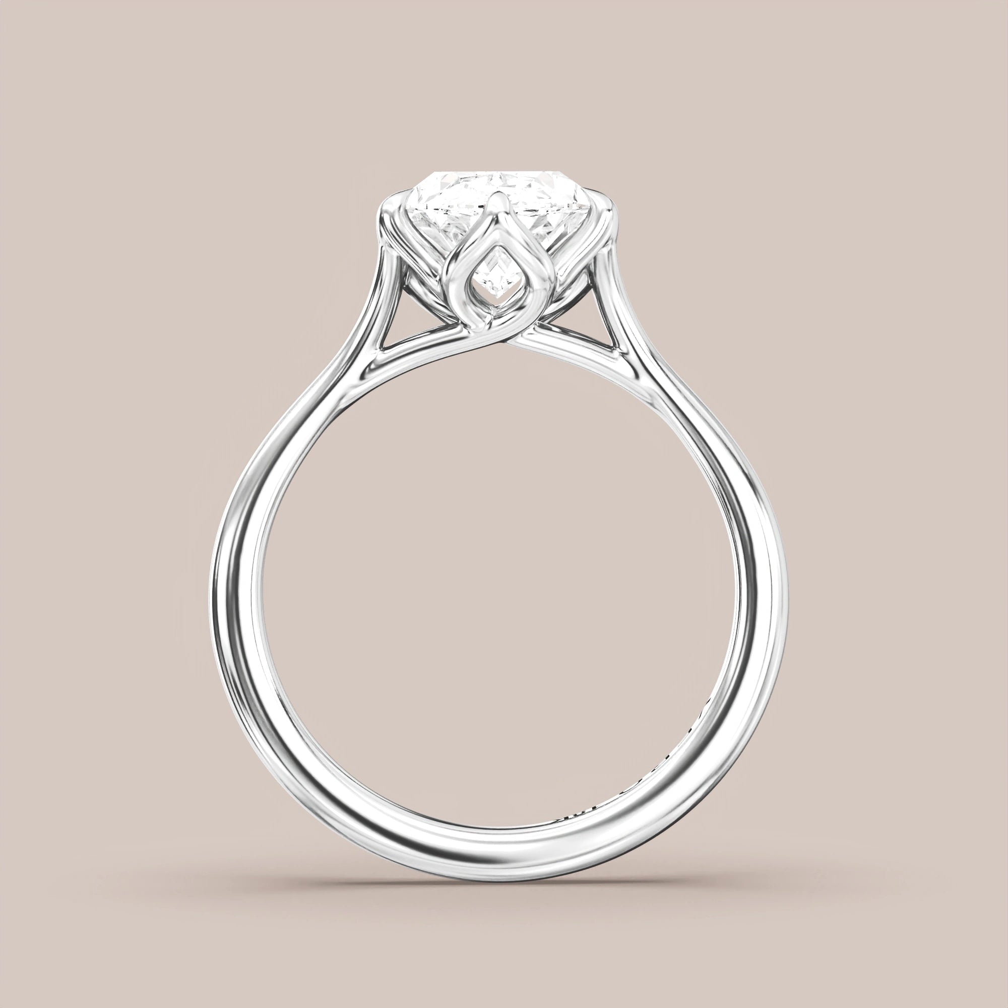 Oval - White gold