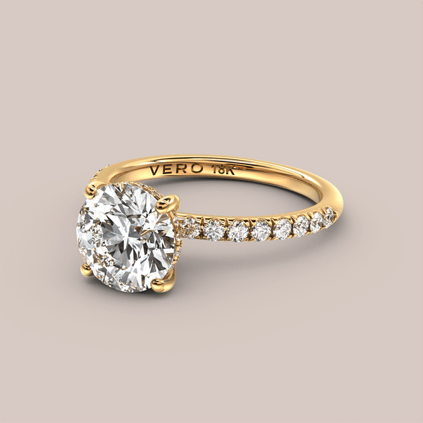 Hidden Halo with Accent Diamonds (Halfway)
