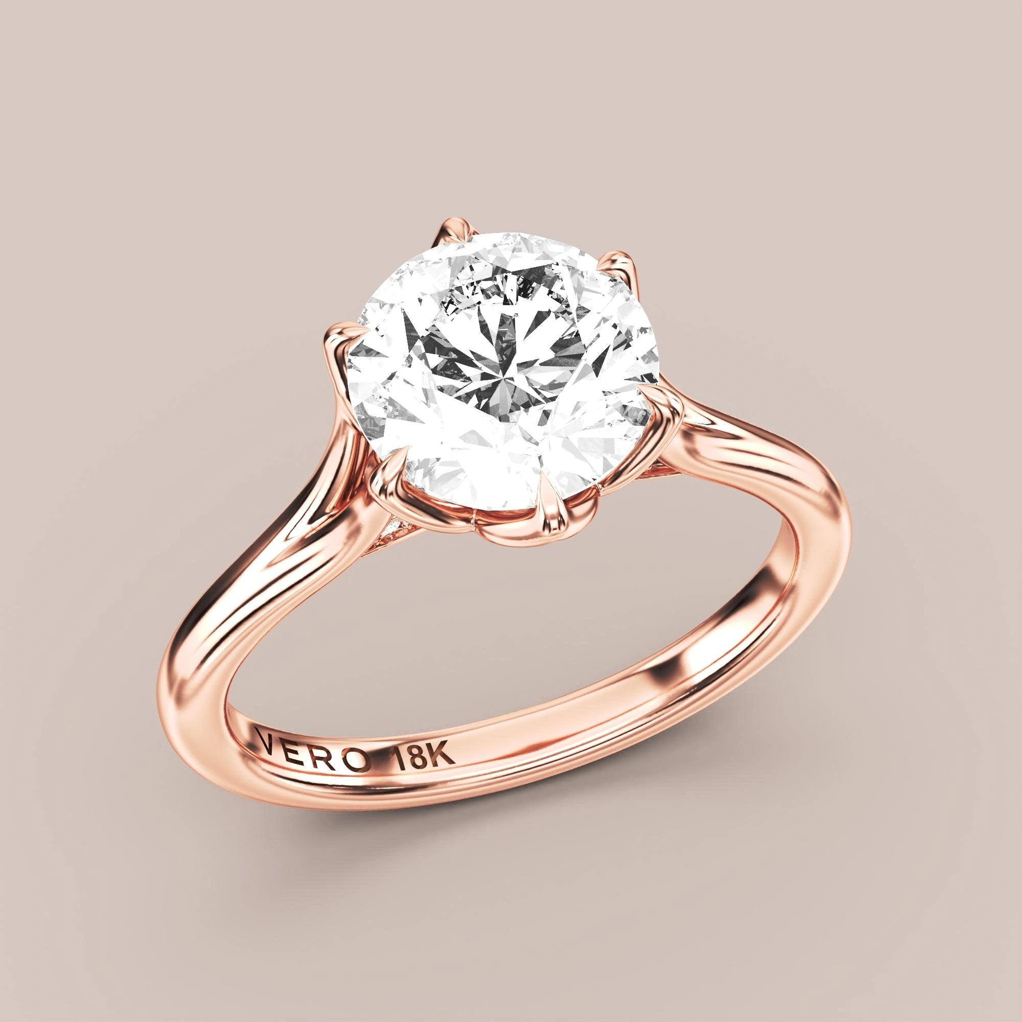 Round - Rose gold
