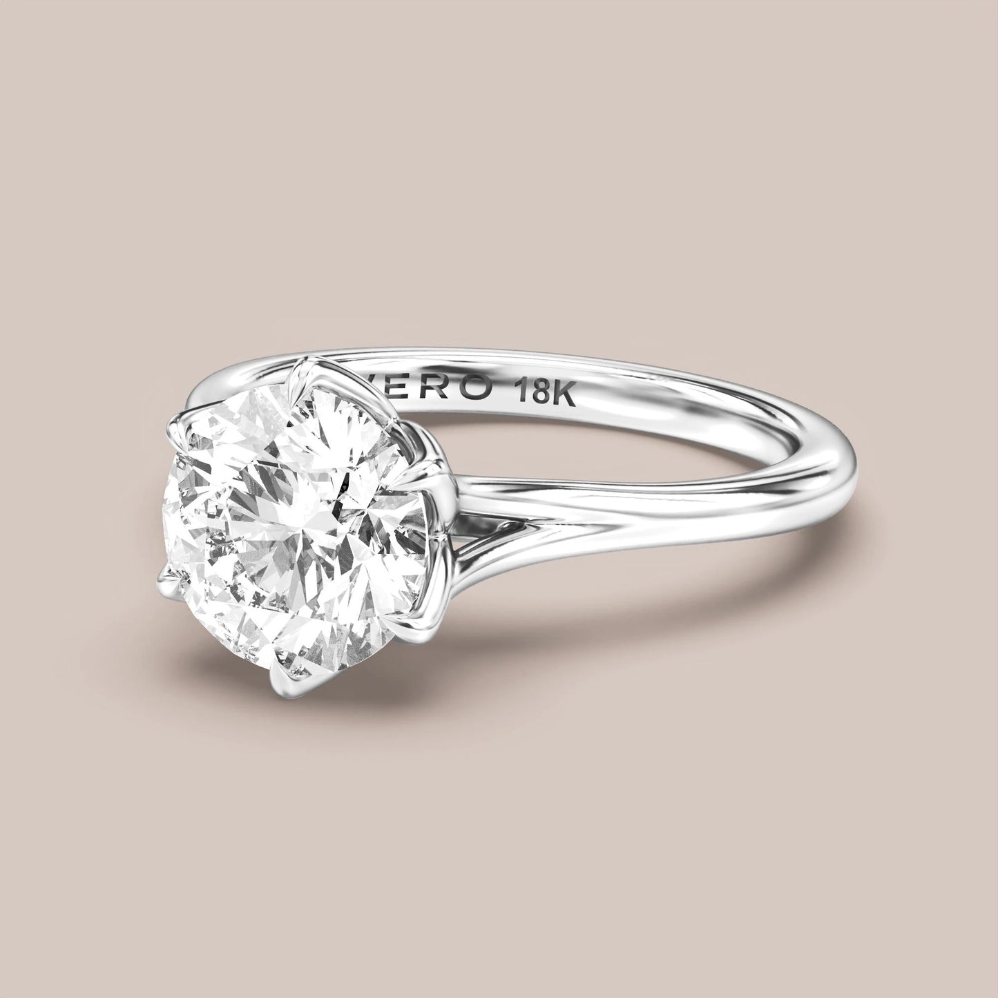 V02 Split Shank Tulip With Bridge Diamonds