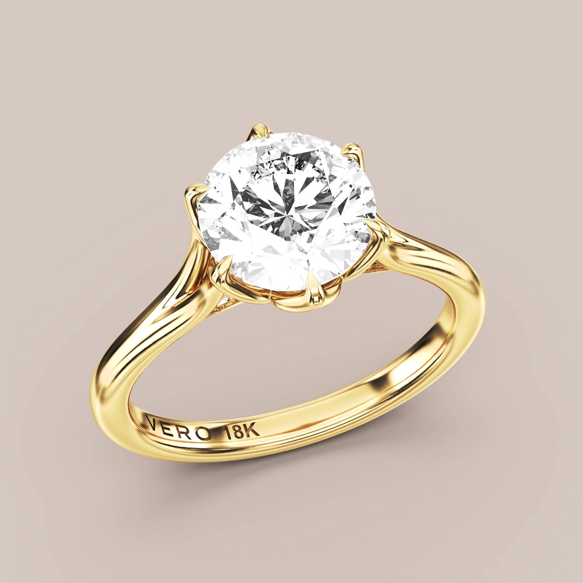 Round - Yellow gold