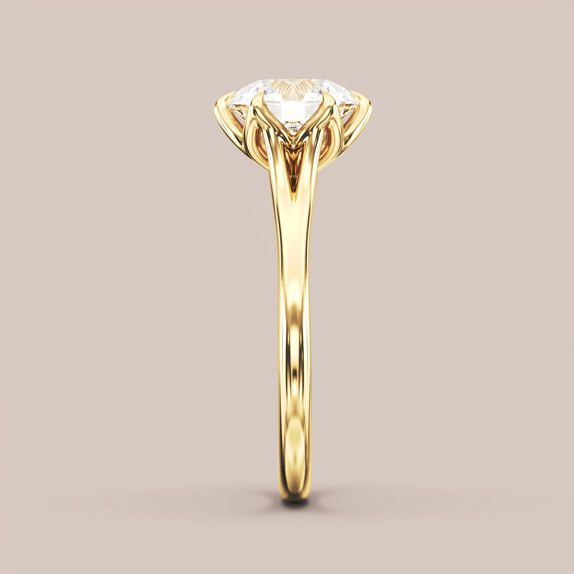 Round - Yellow gold