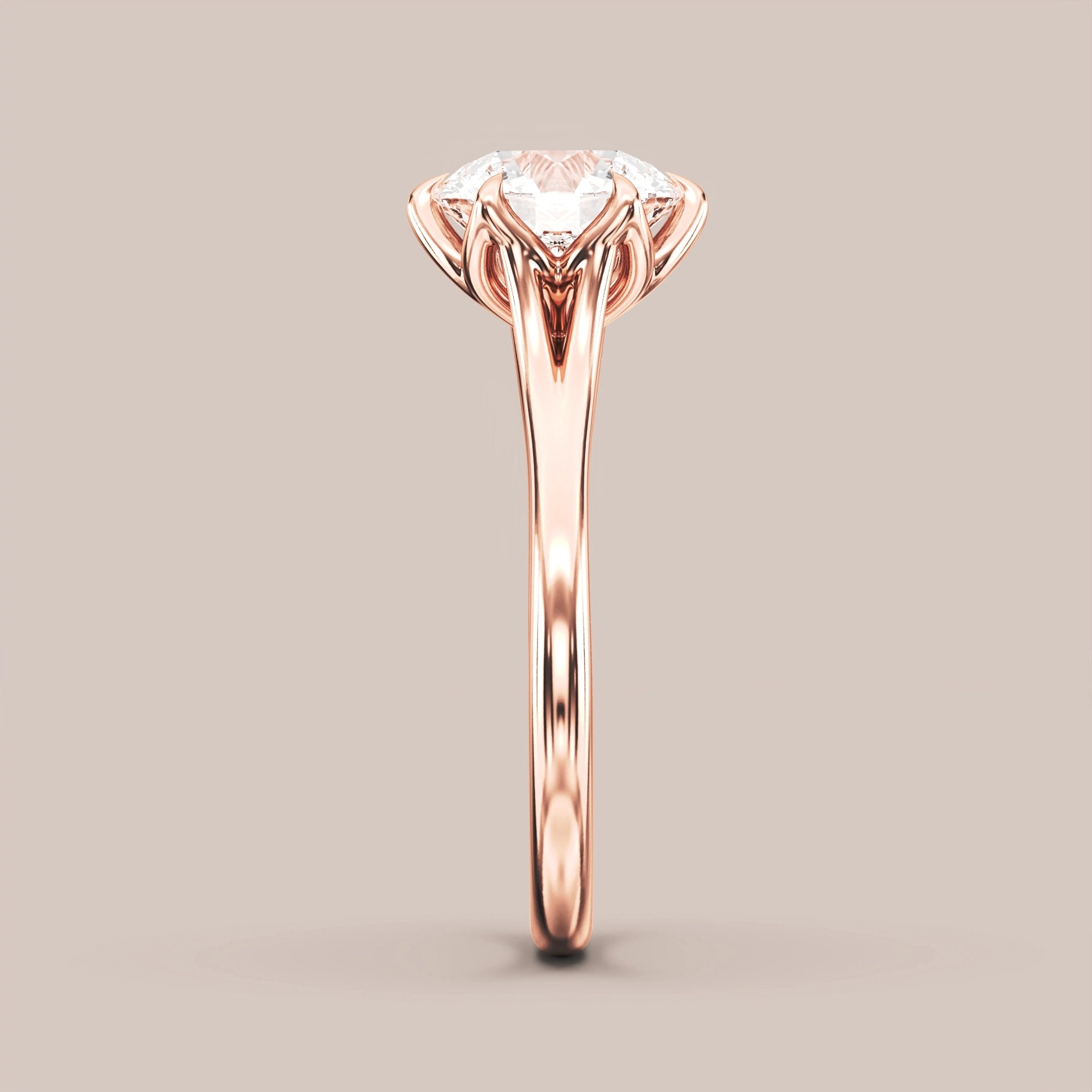 Round - Rose gold