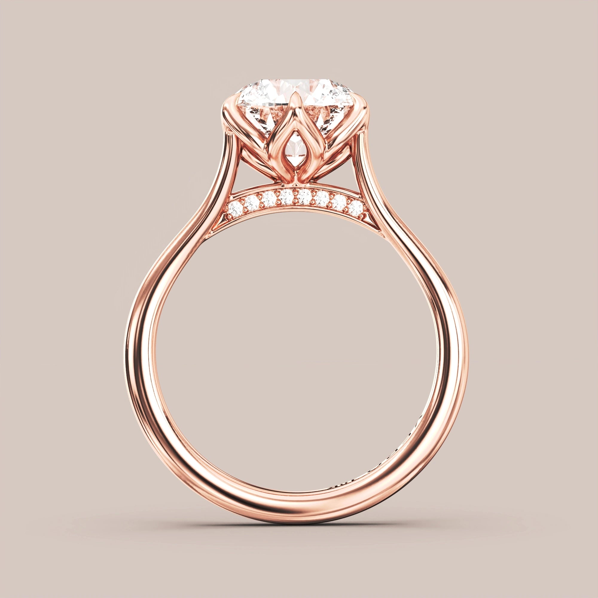 Round - Rose gold