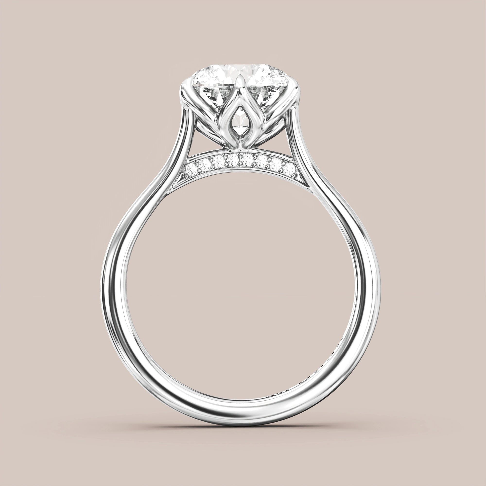 Round - White gold