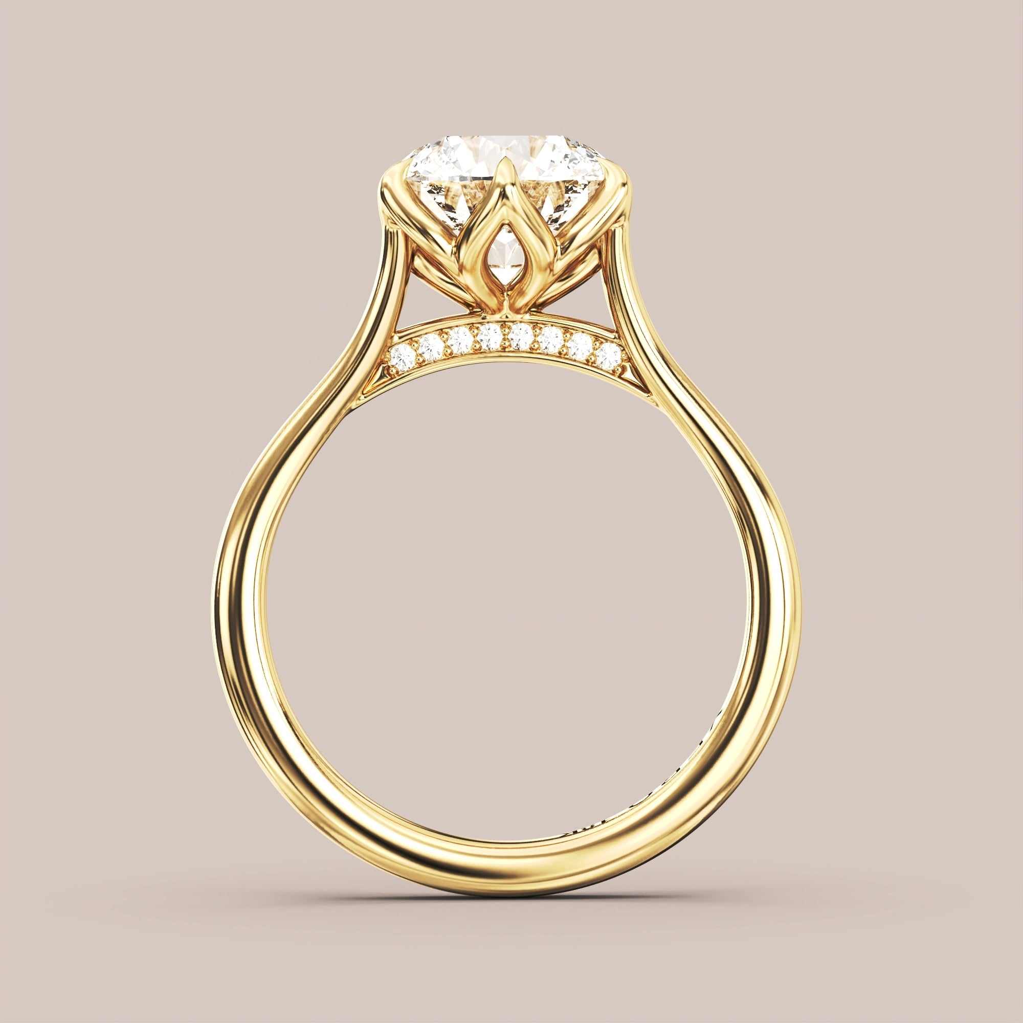 Round - Yellow gold
