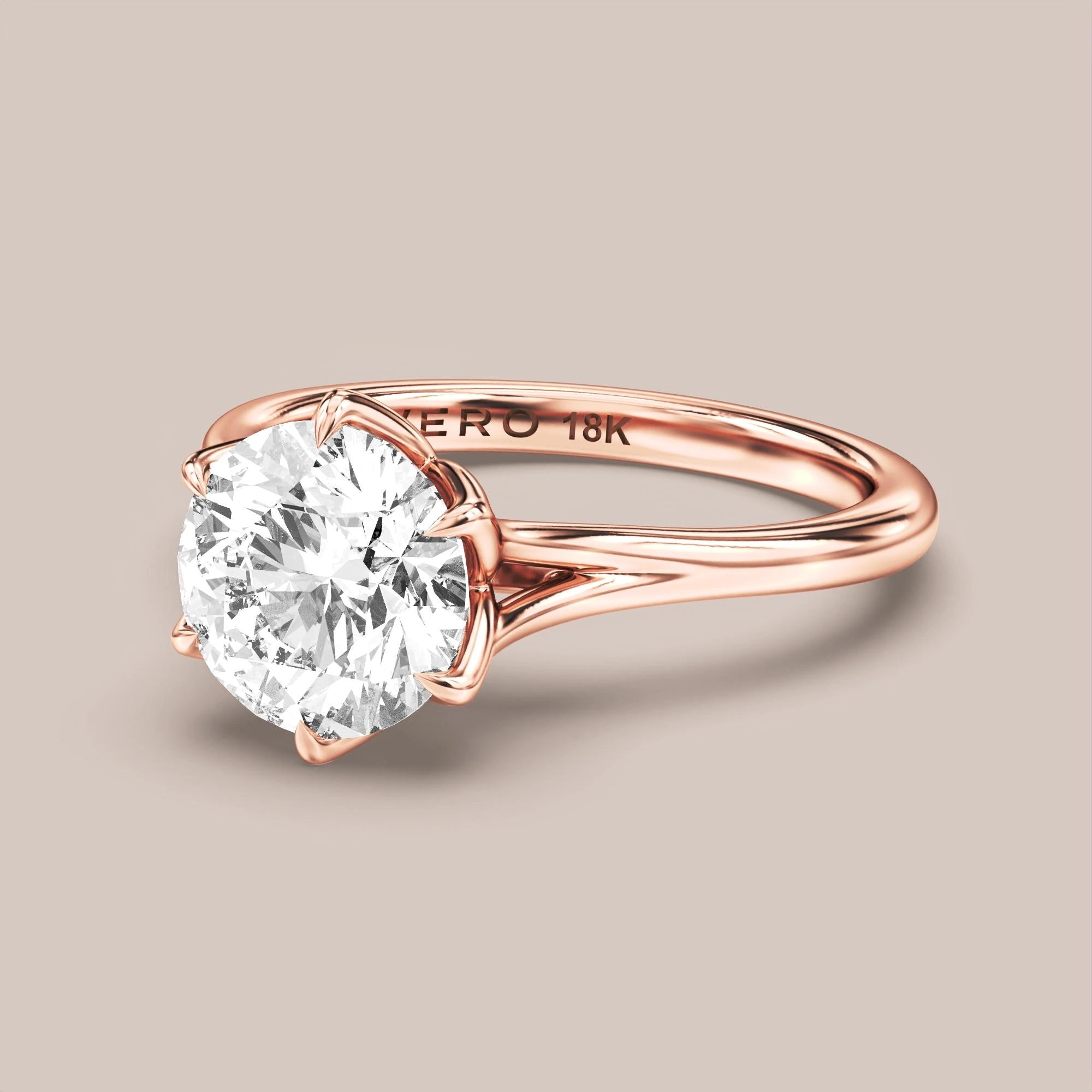 Round - Rose gold