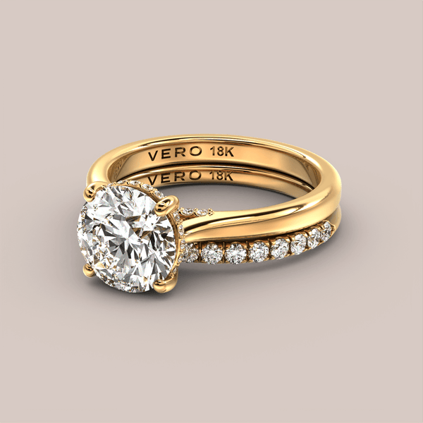 Cathedral Hidden Halo with Bridge Diamonds