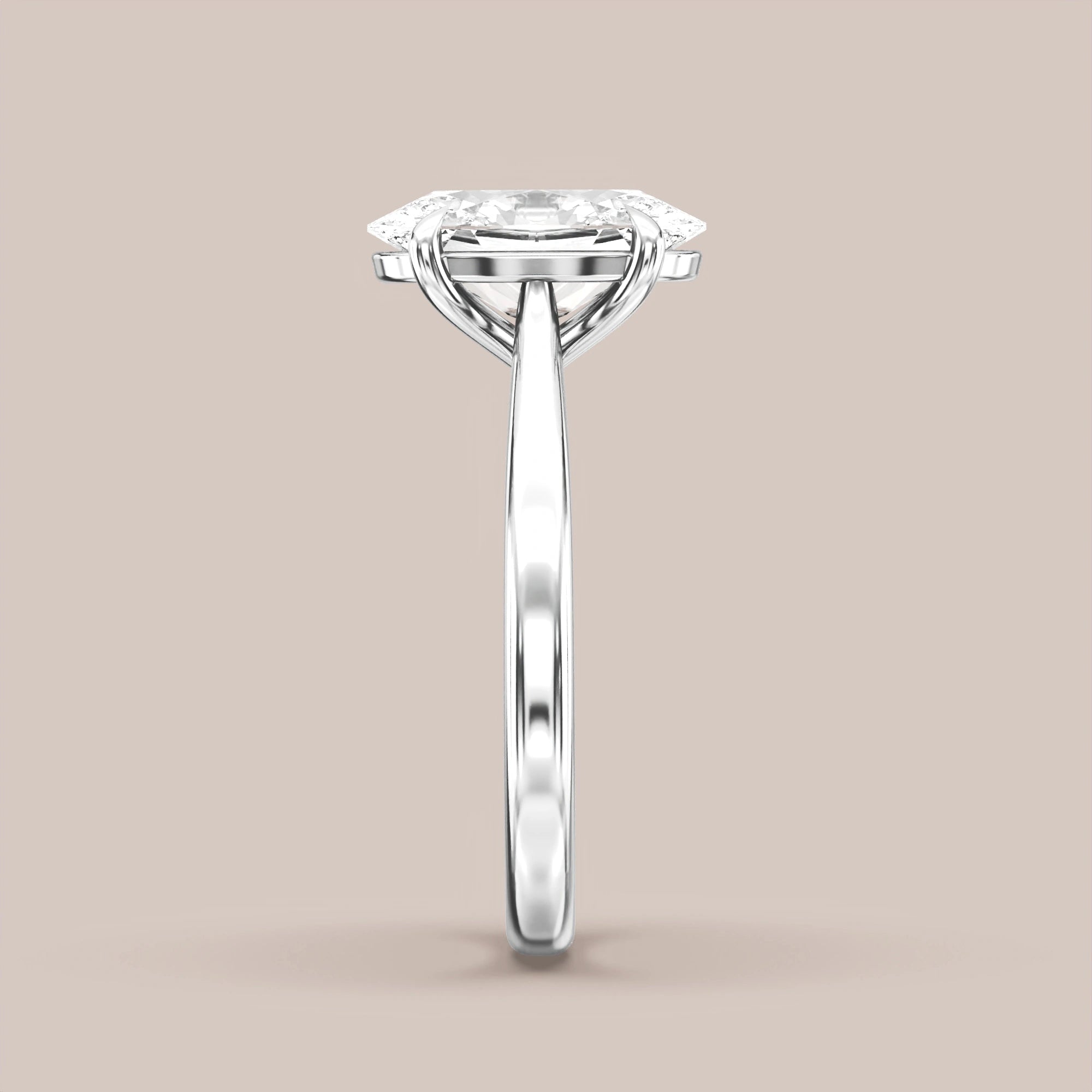 Oval - White gold