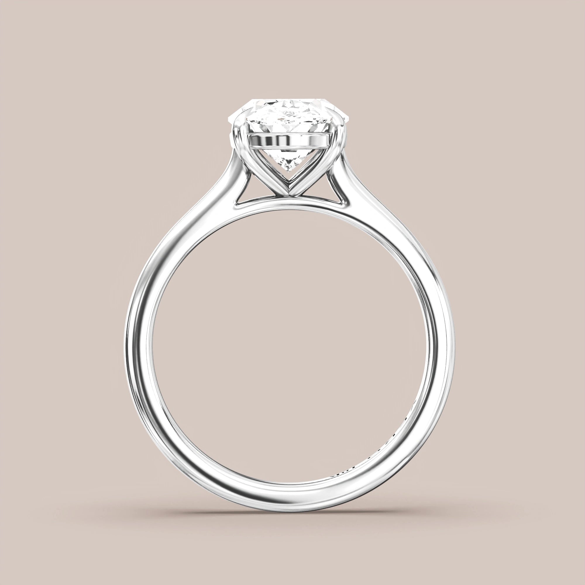 Oval - White gold
