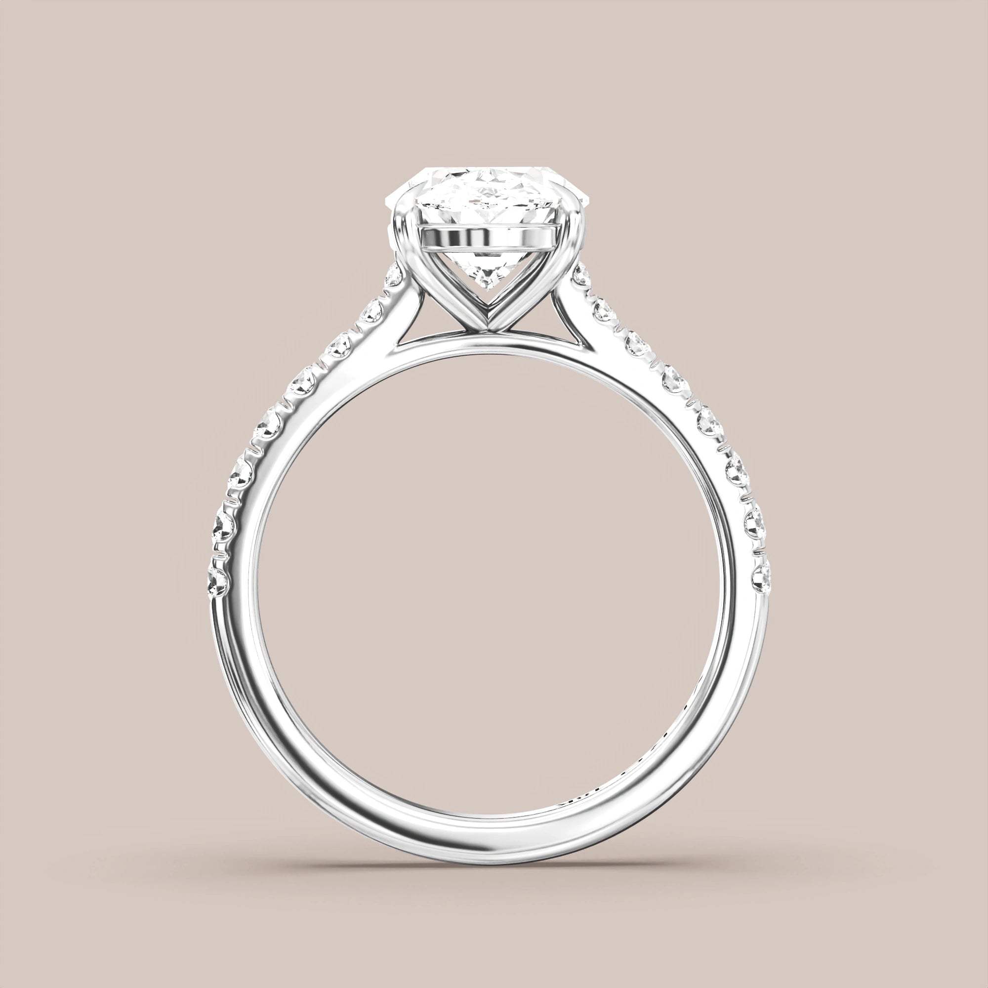 Oval - White gold