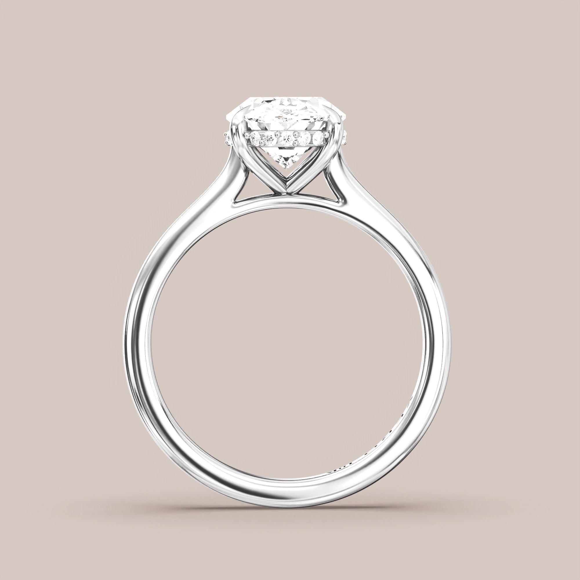 Oval - White gold