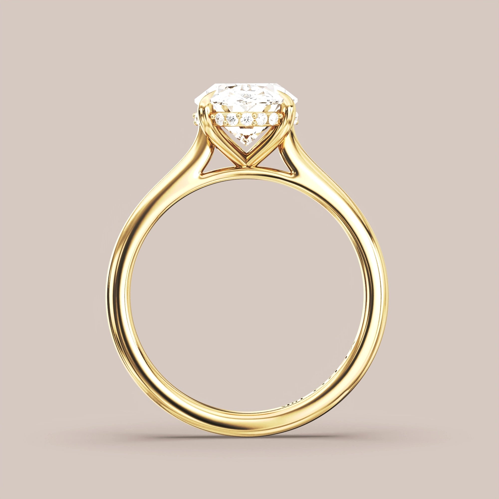 Oval - Yellow gold