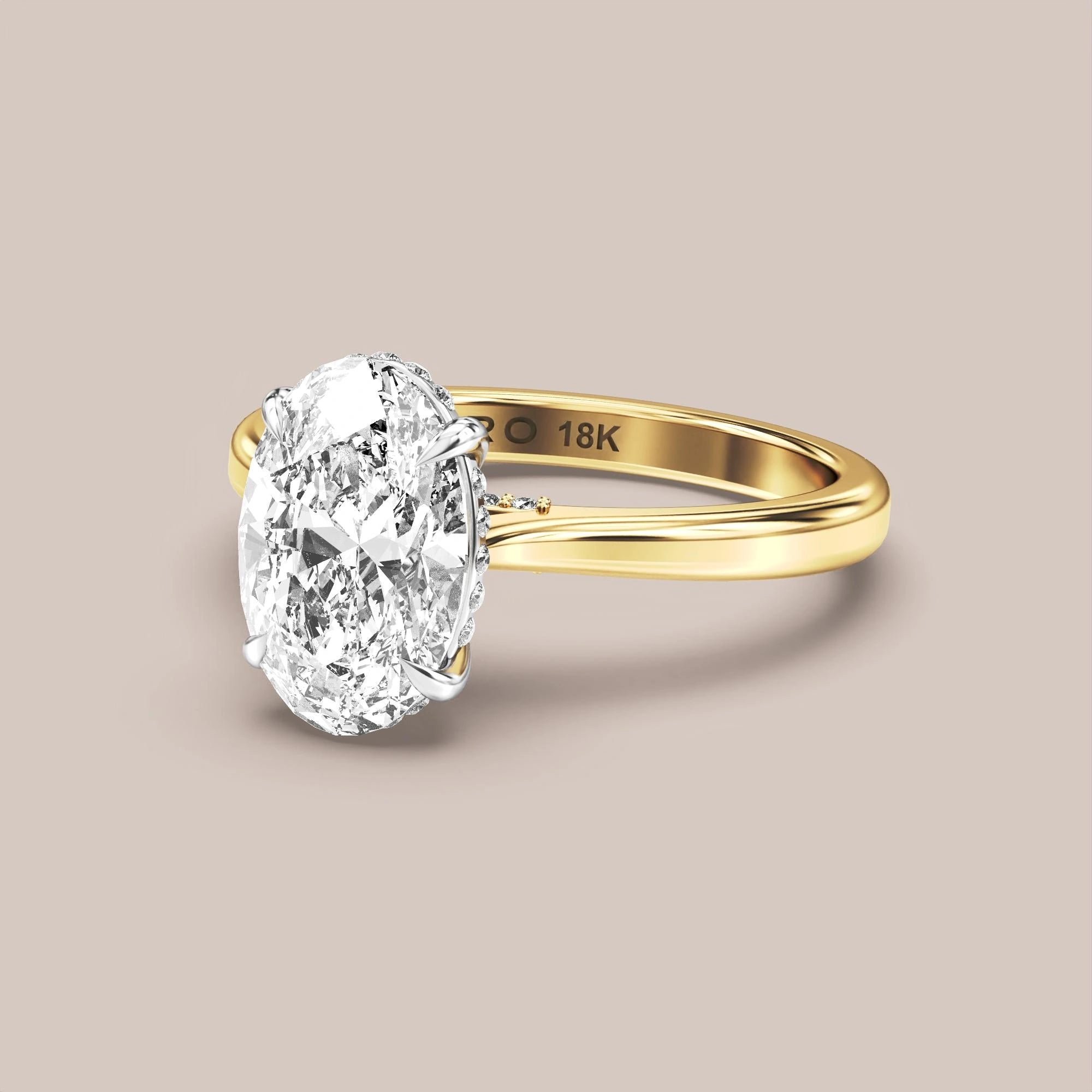 Oval - Yellow gold