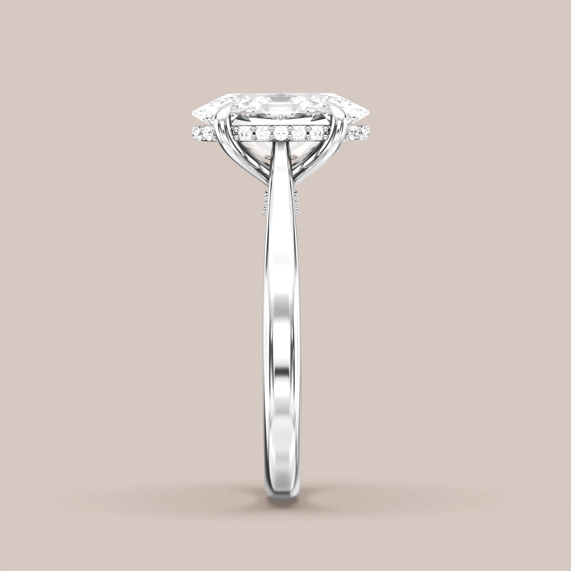 Oval - White gold