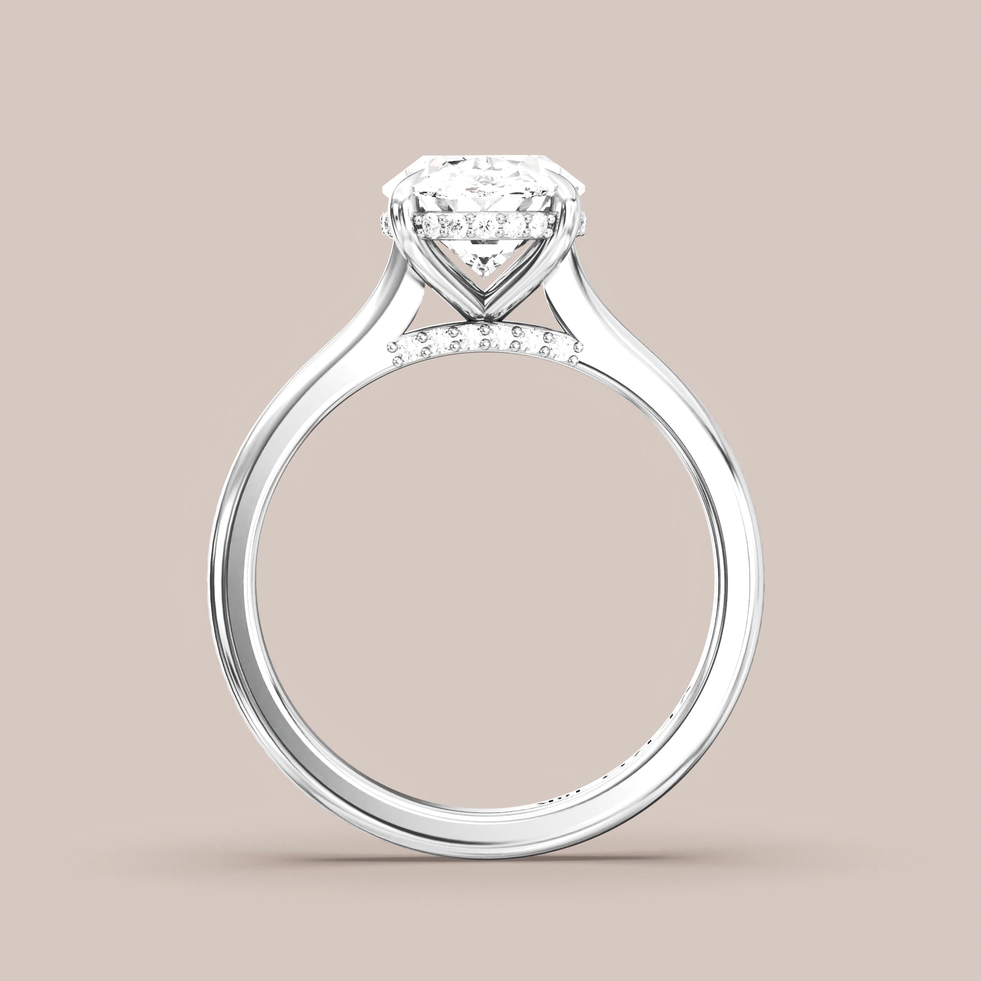 Oval - White gold