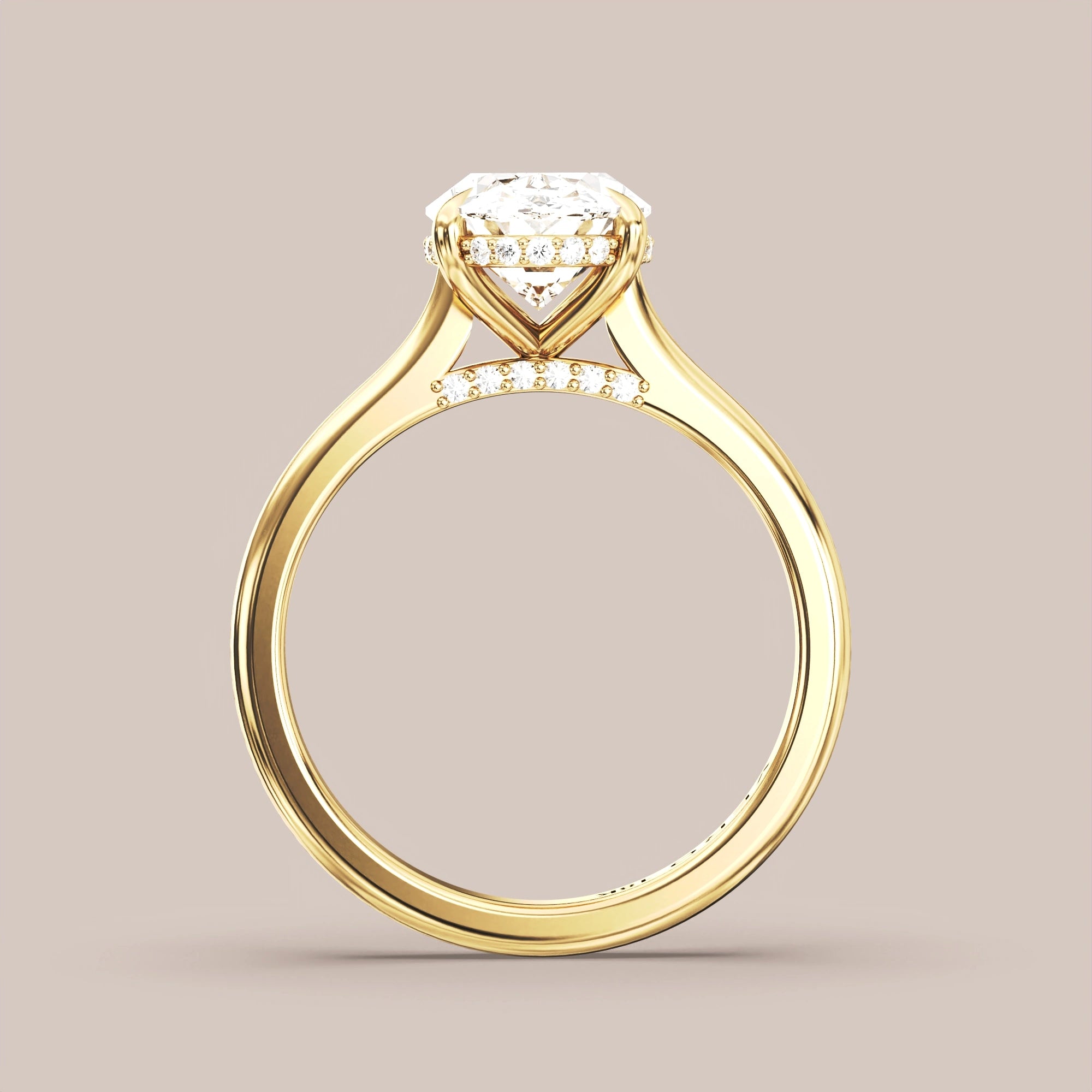 Oval - Yellow gold