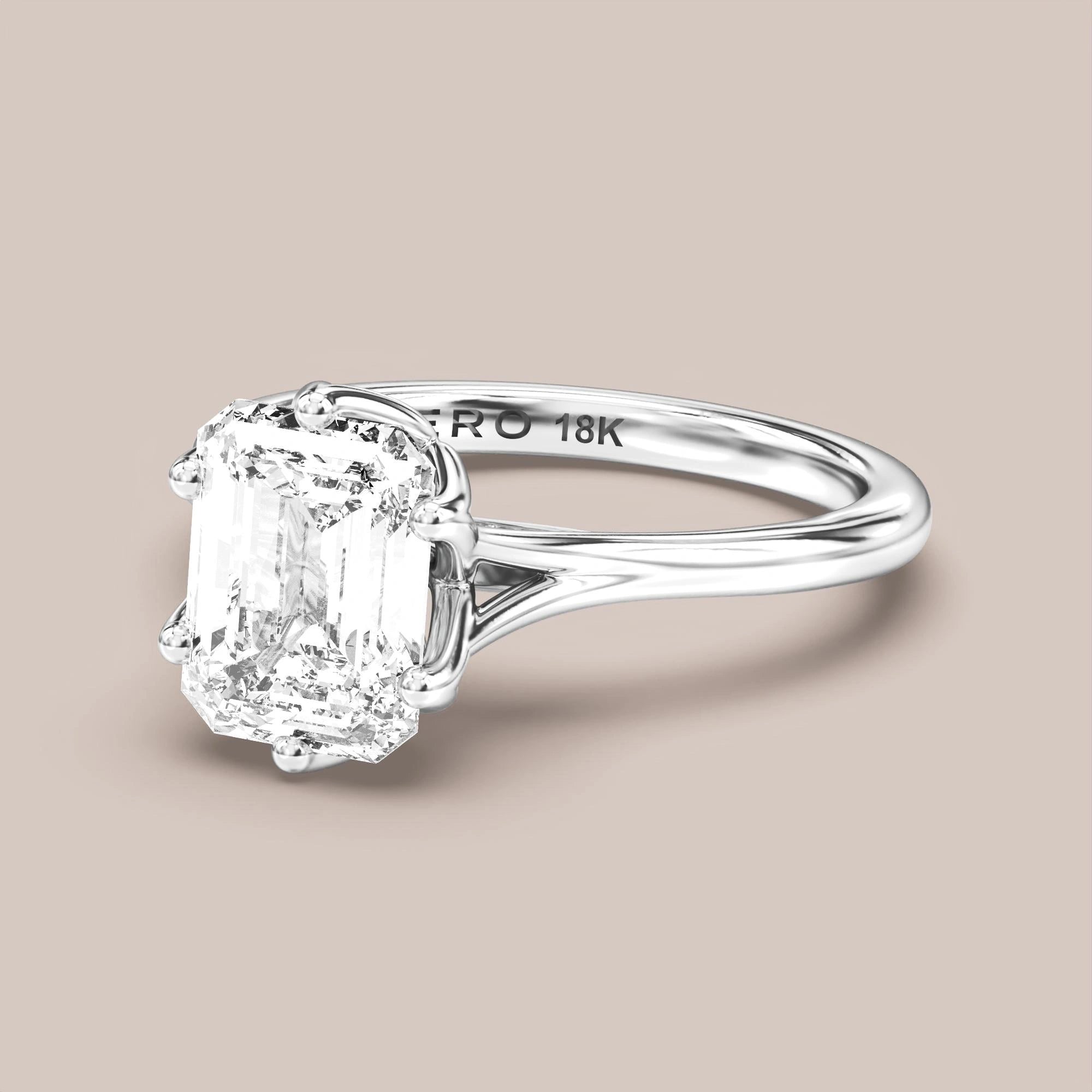 Emerald - White gold