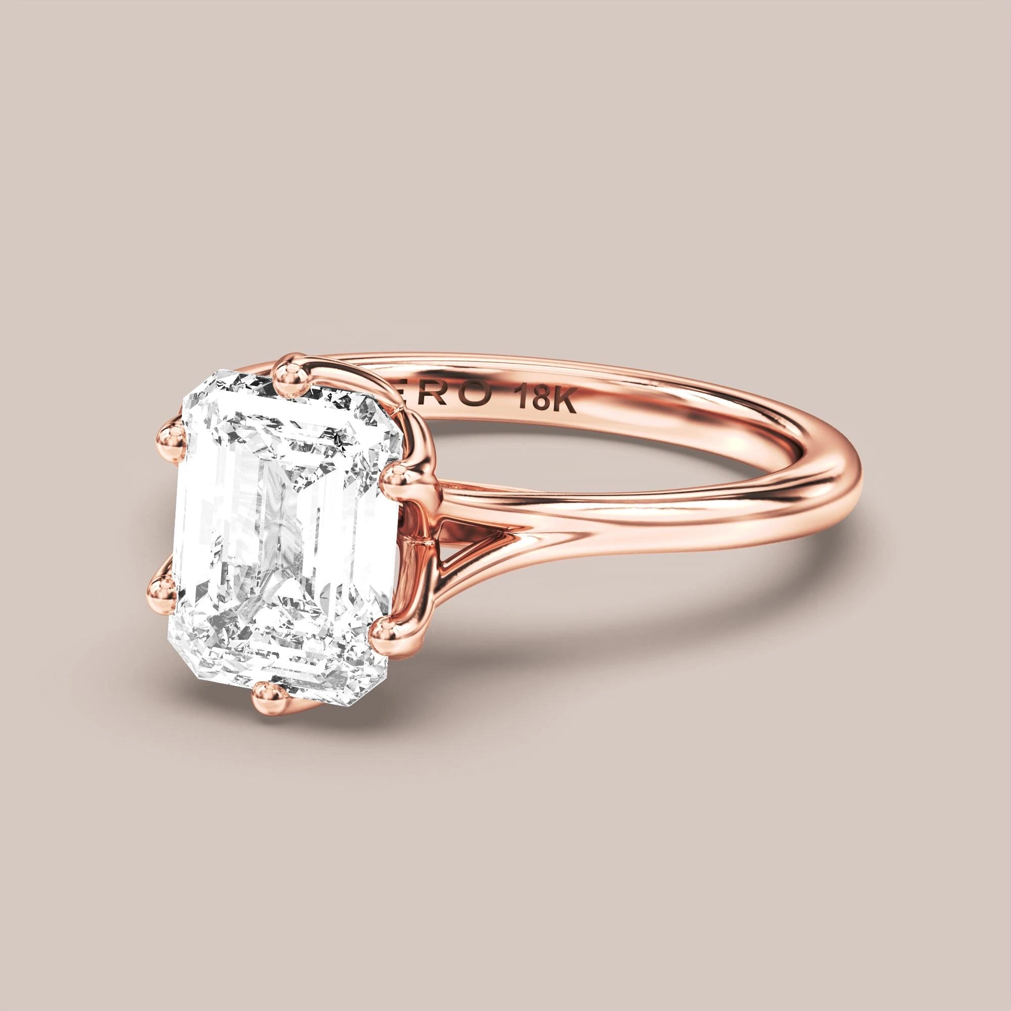 Emerald - Rose gold