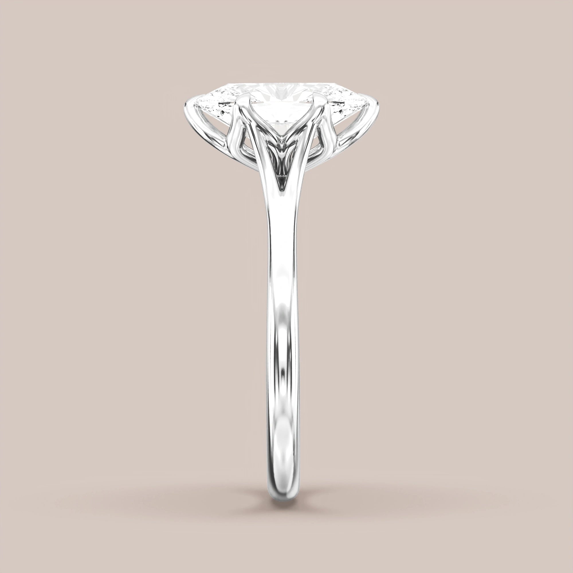 Oval - White gold