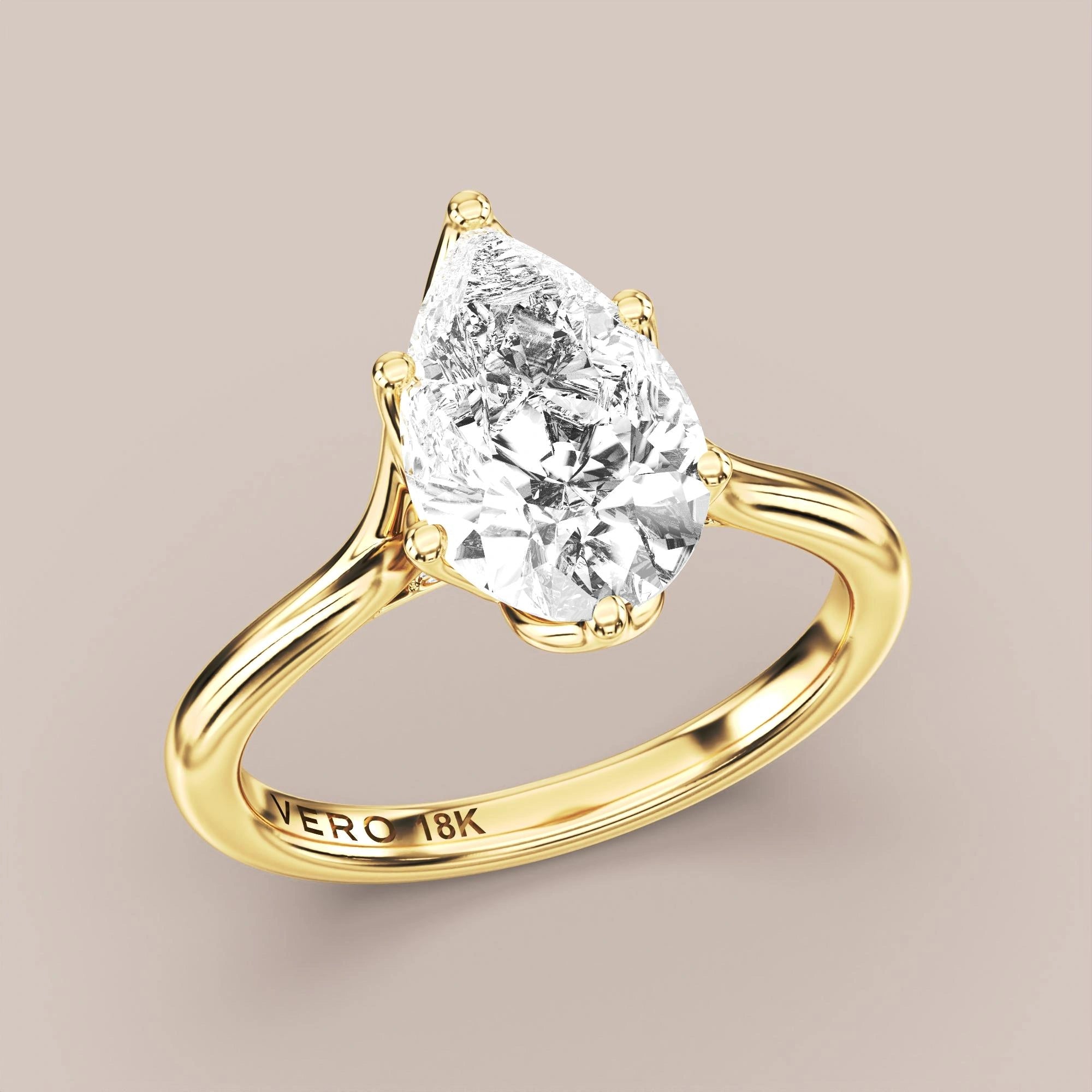 Pear - Yellow gold