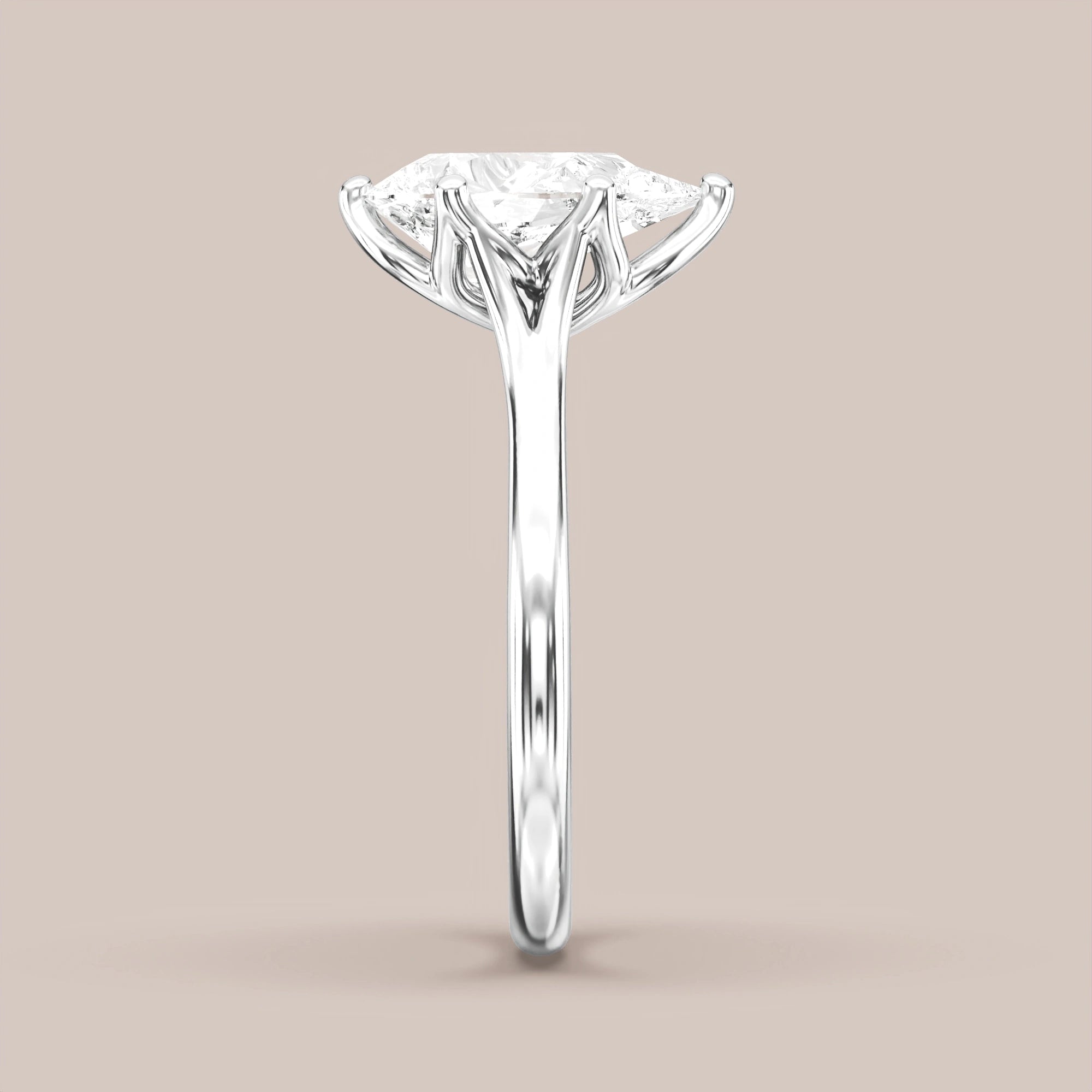 Pear - White gold