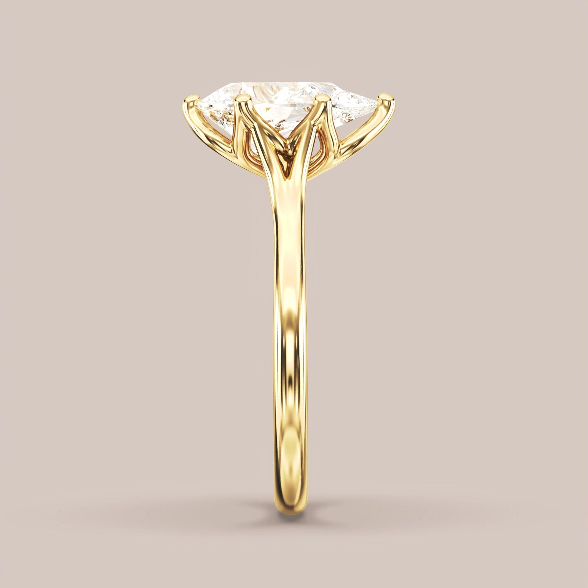 Pear - Yellow gold