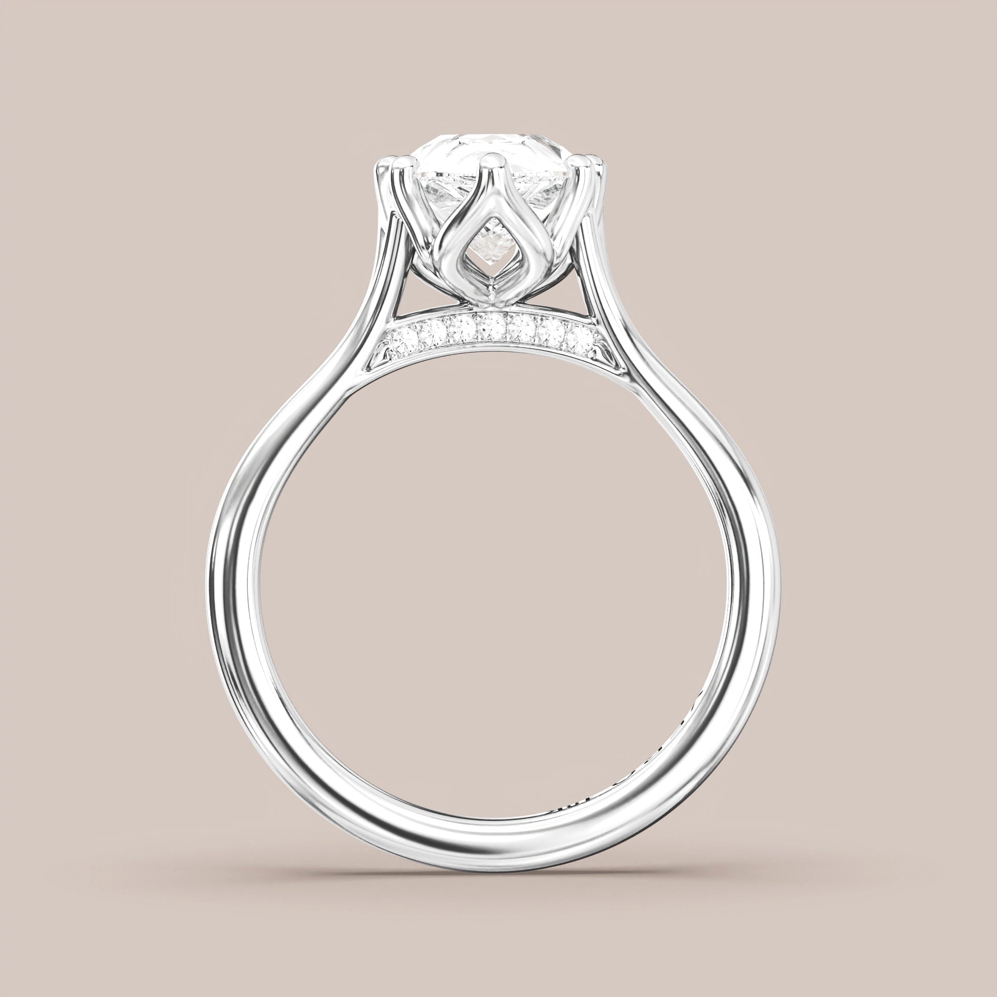 Pear - White gold