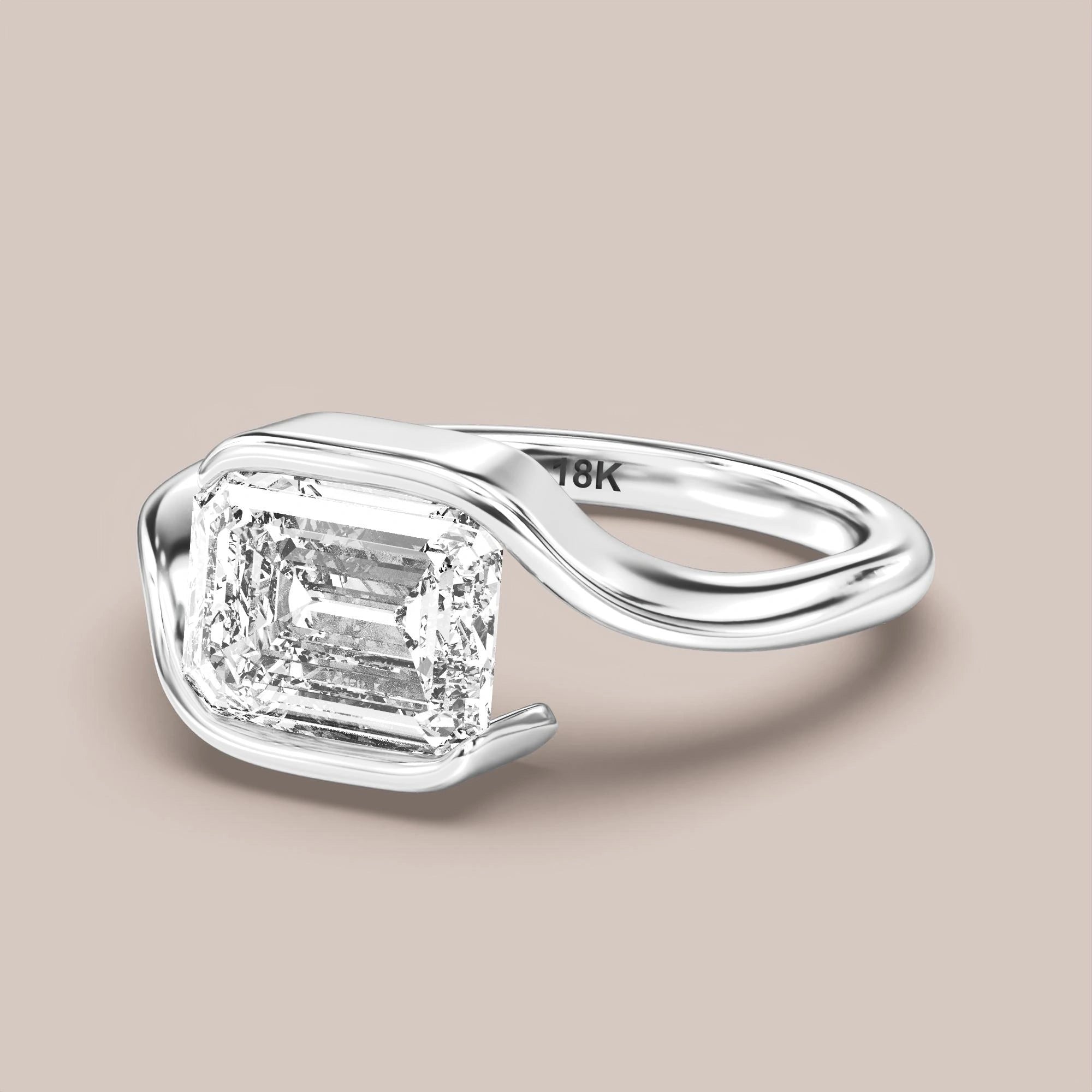 Emerald - White gold