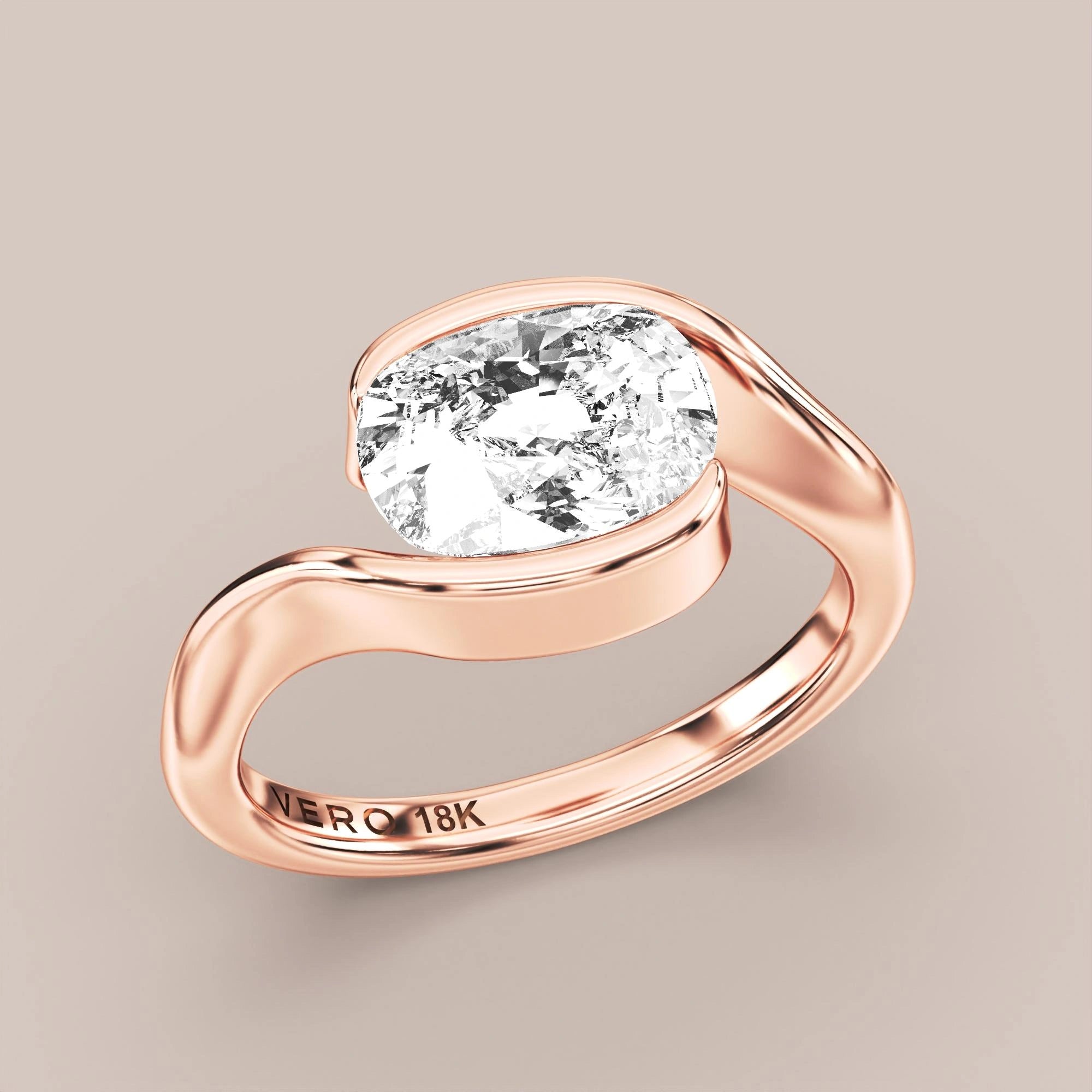 Elongated - Rose gold