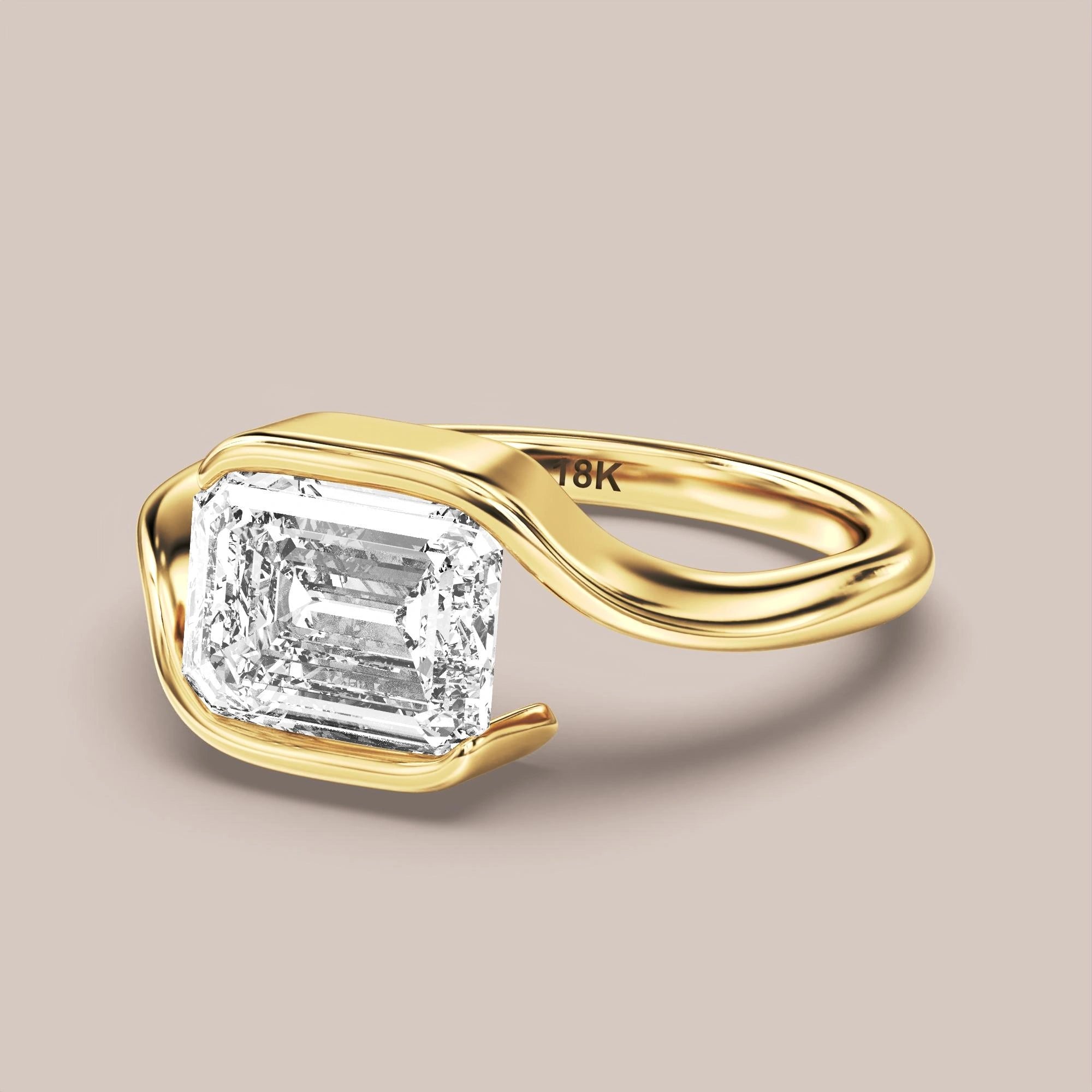 Emerald - Yellow gold