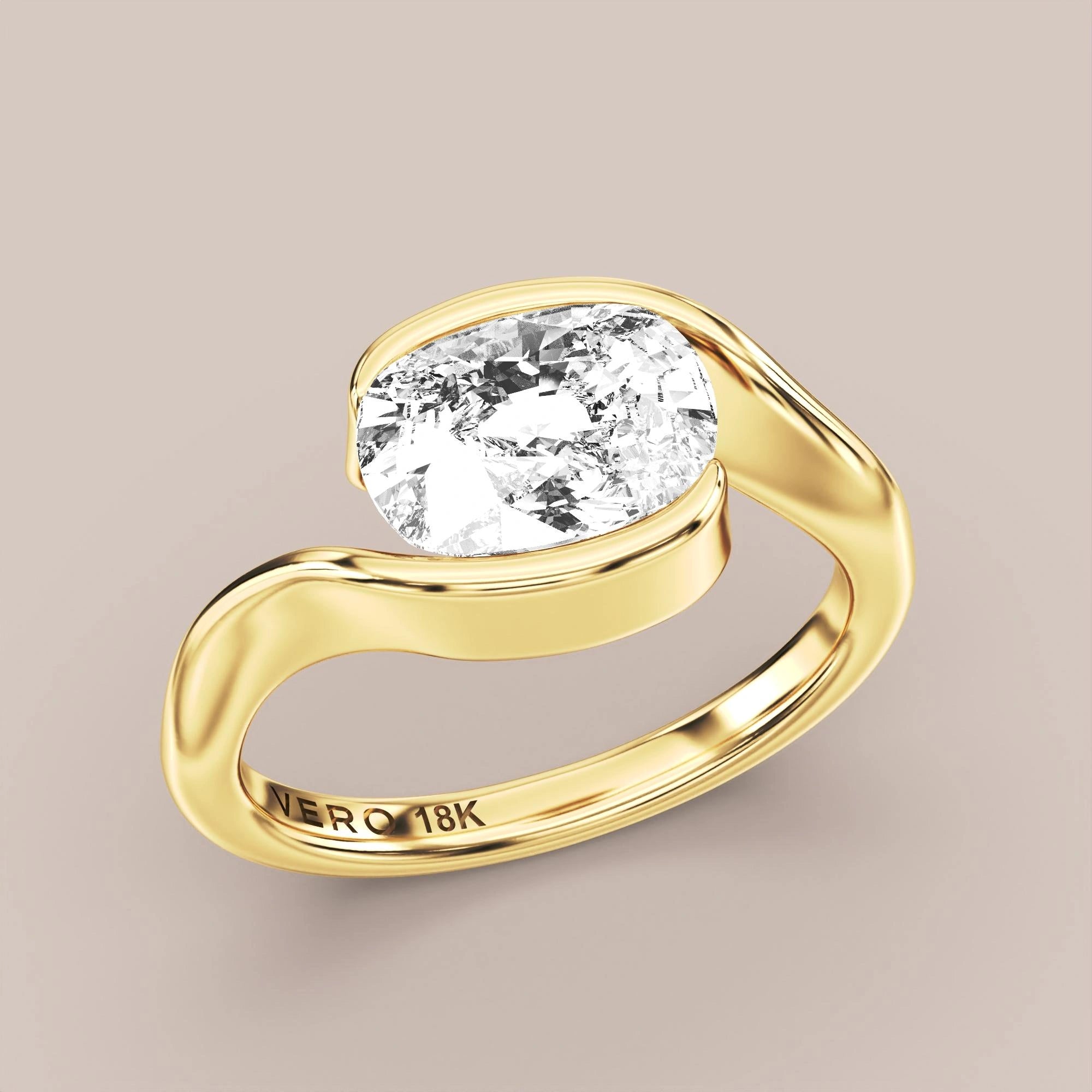 Elongated - Yellow gold