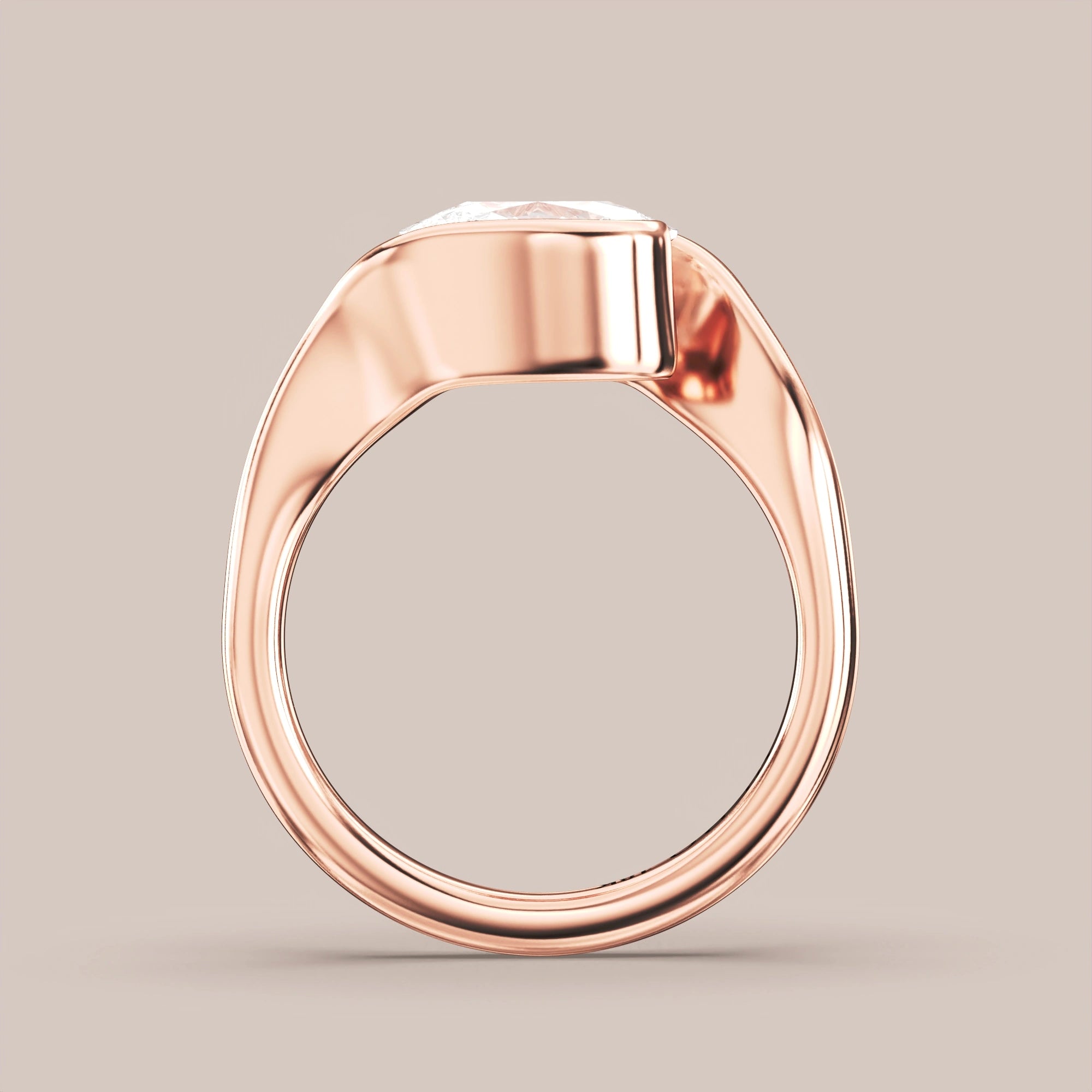Elongated - Rose gold
