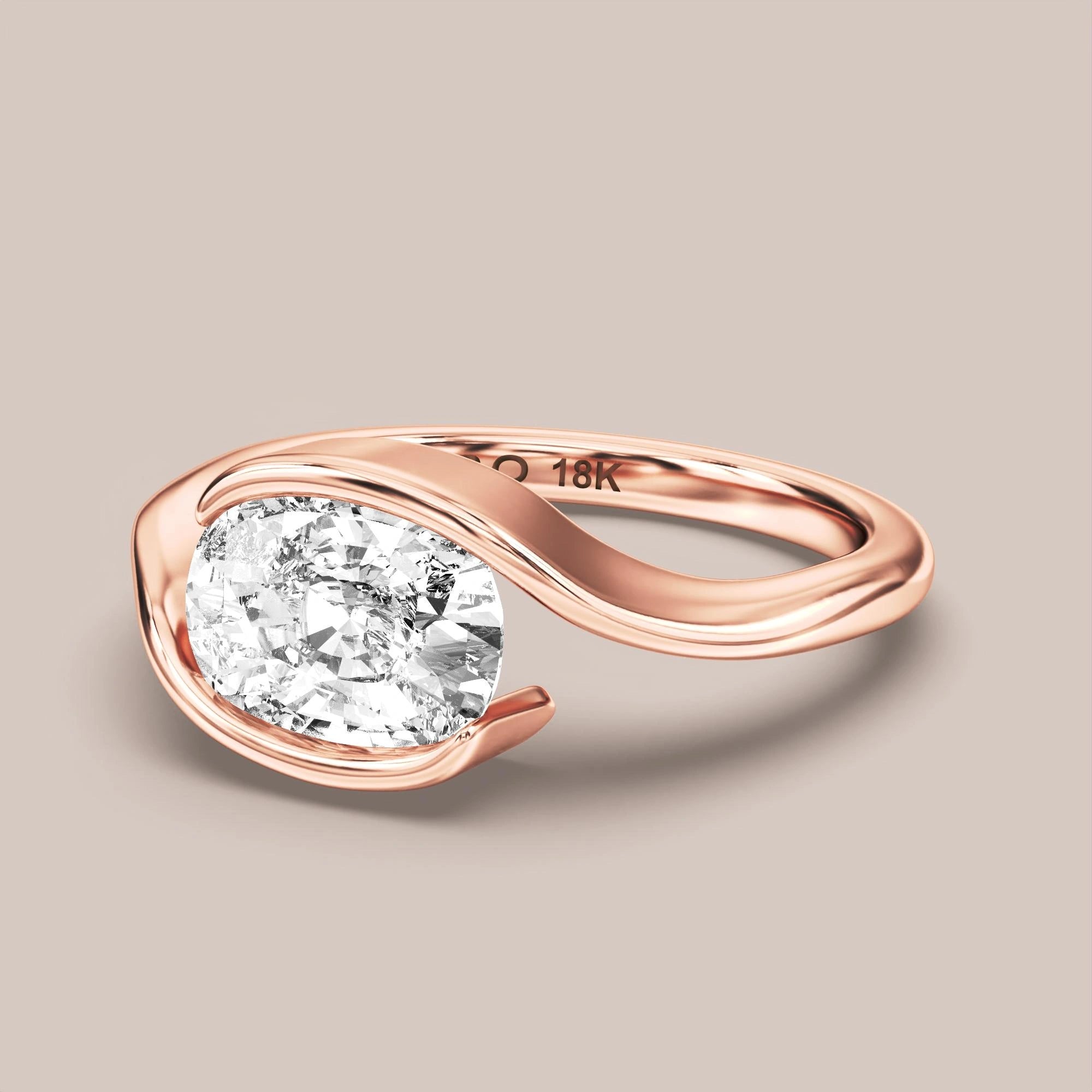 Elongated - Rose gold
