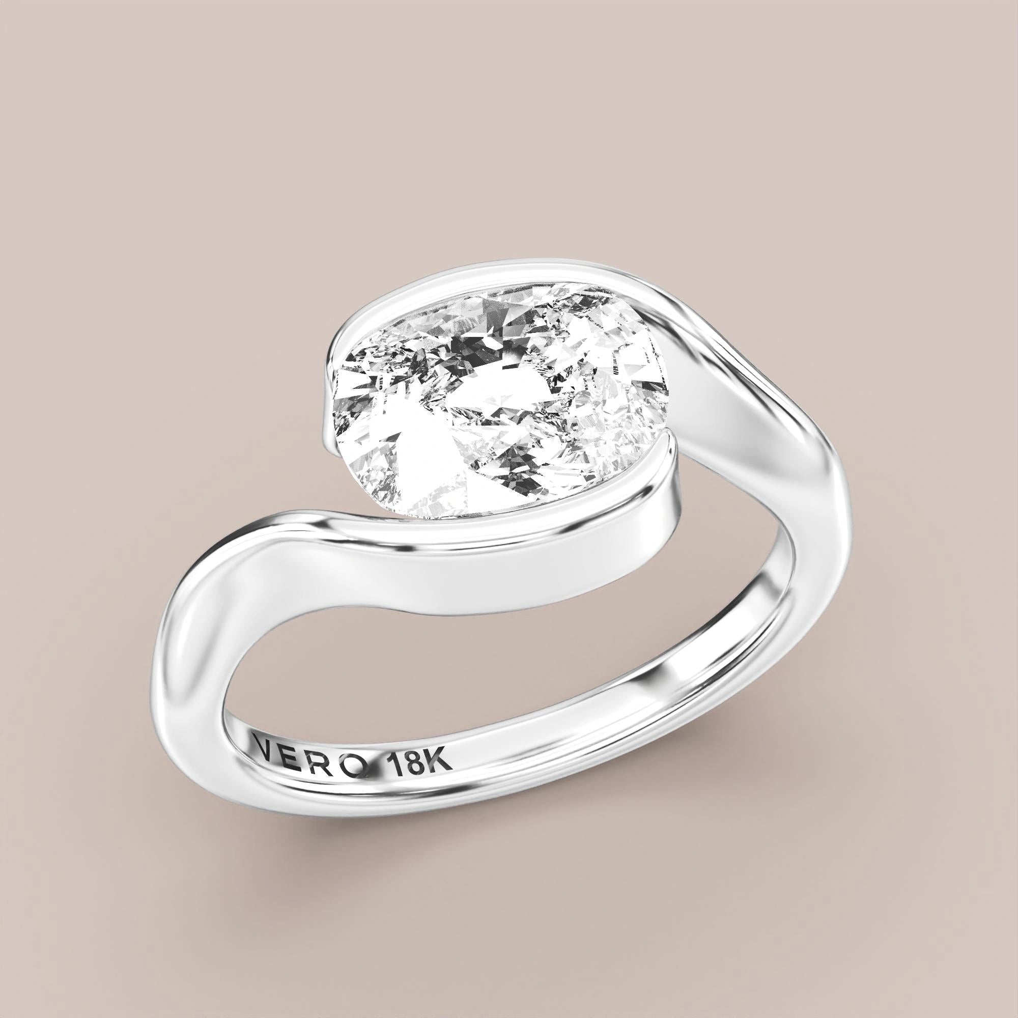 Elongated - White gold