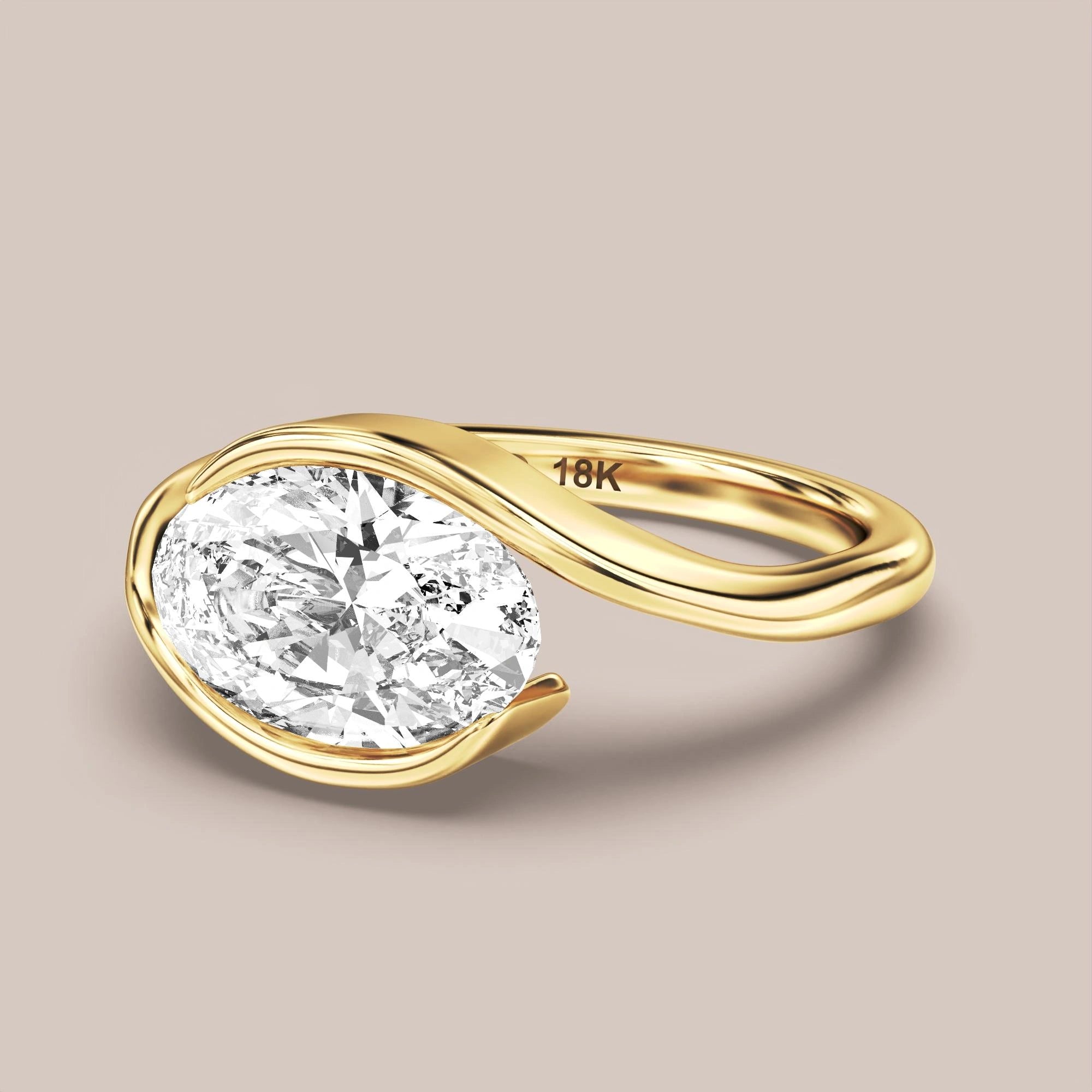 Oval - Yellow gold