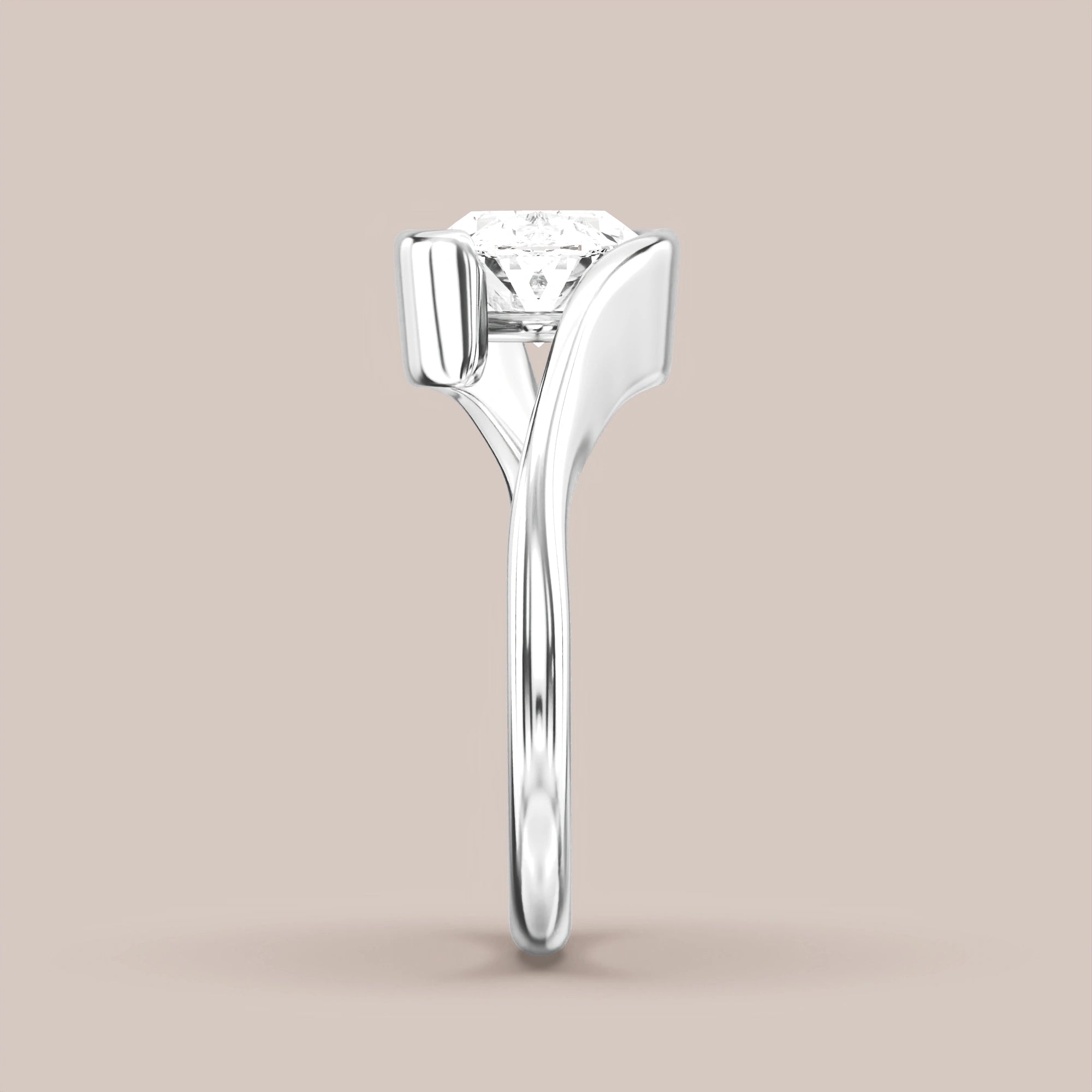 Oval - White gold