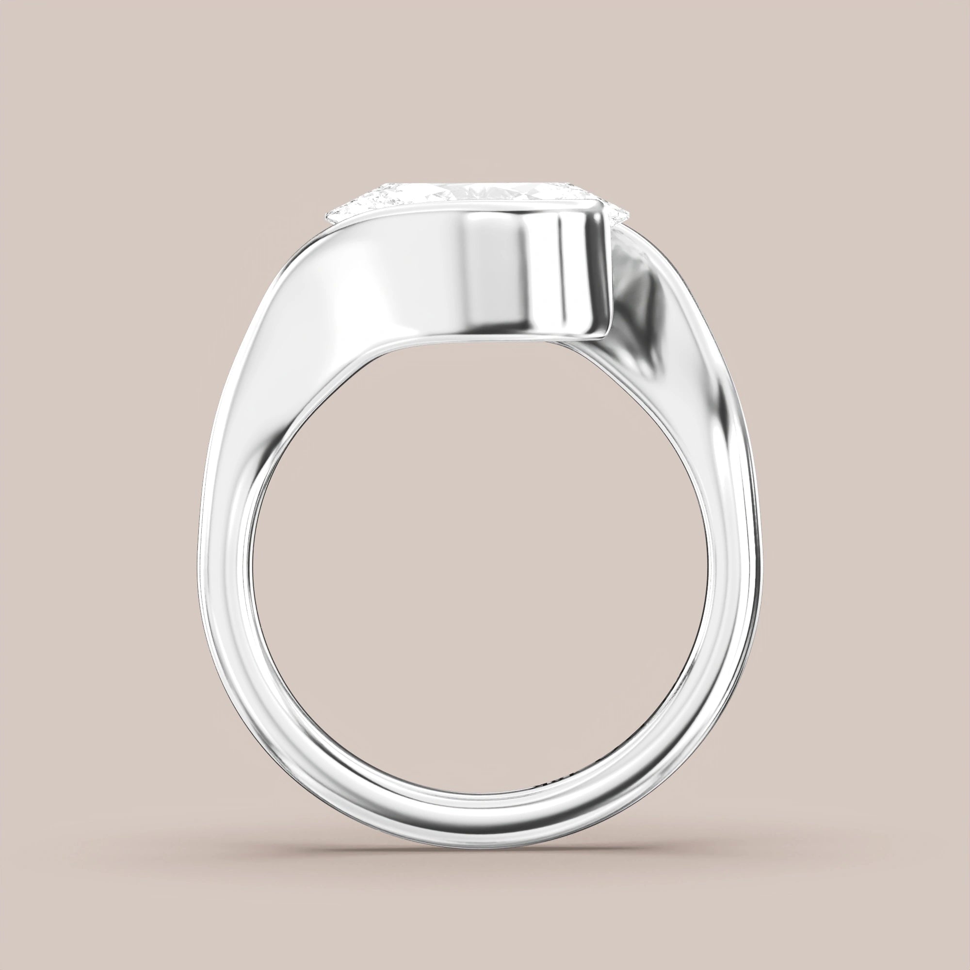 Oval - White gold