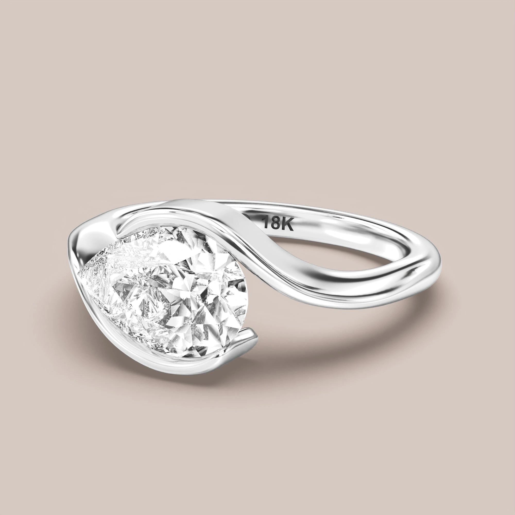 Pear - White gold