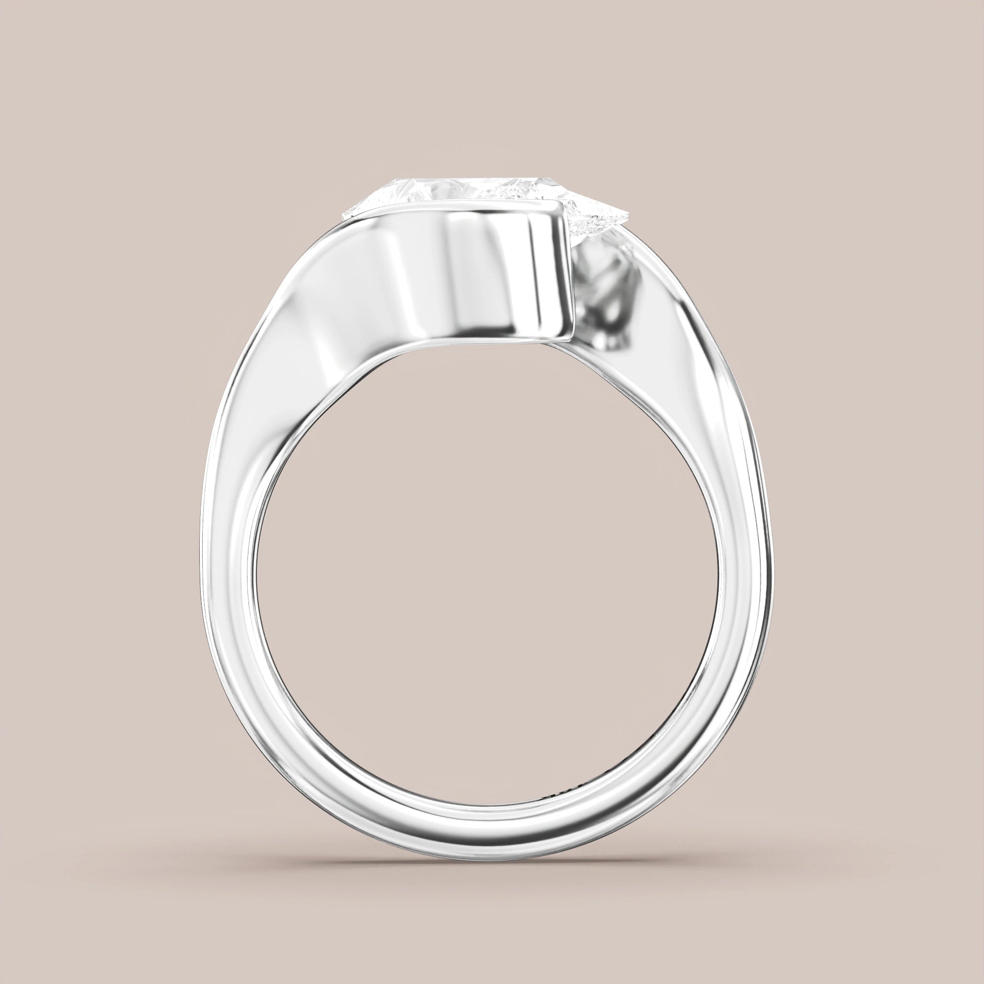 Pear - White gold