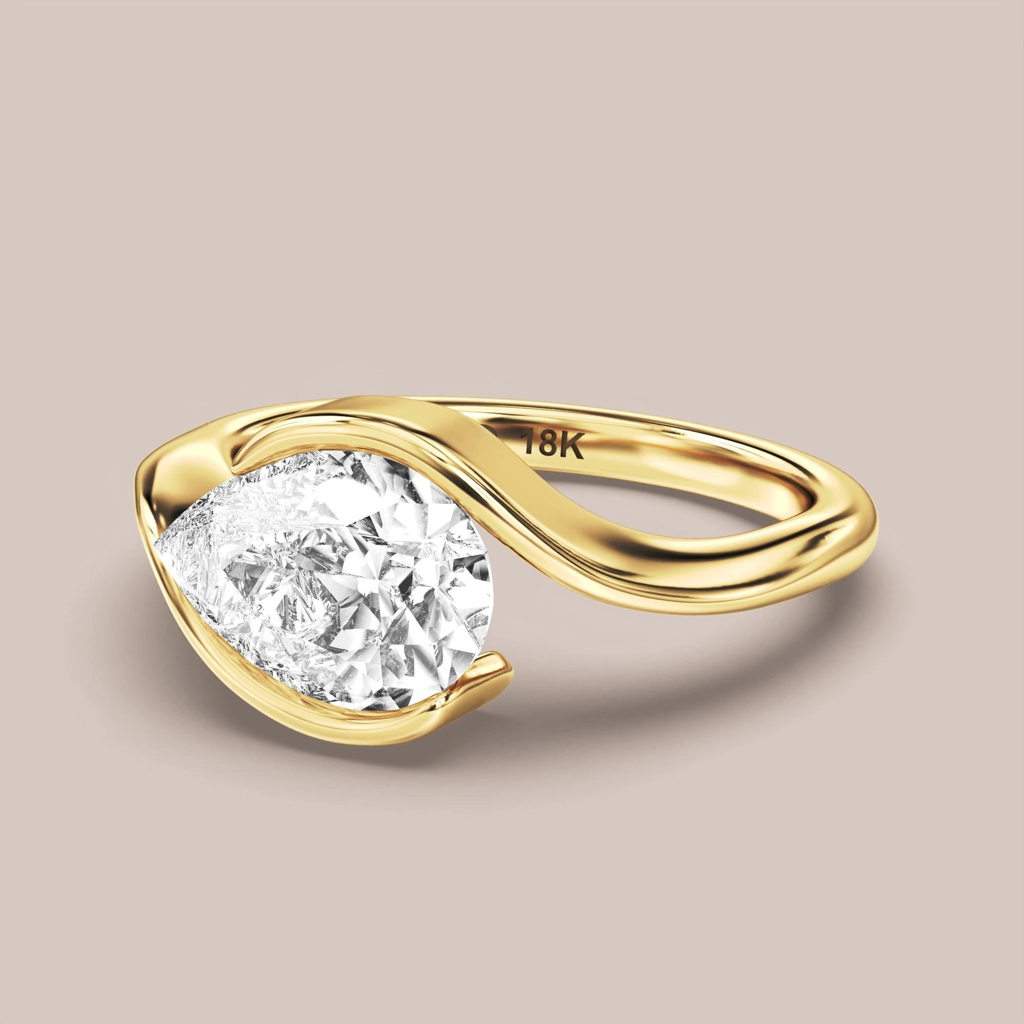 Pear - Yellow gold
