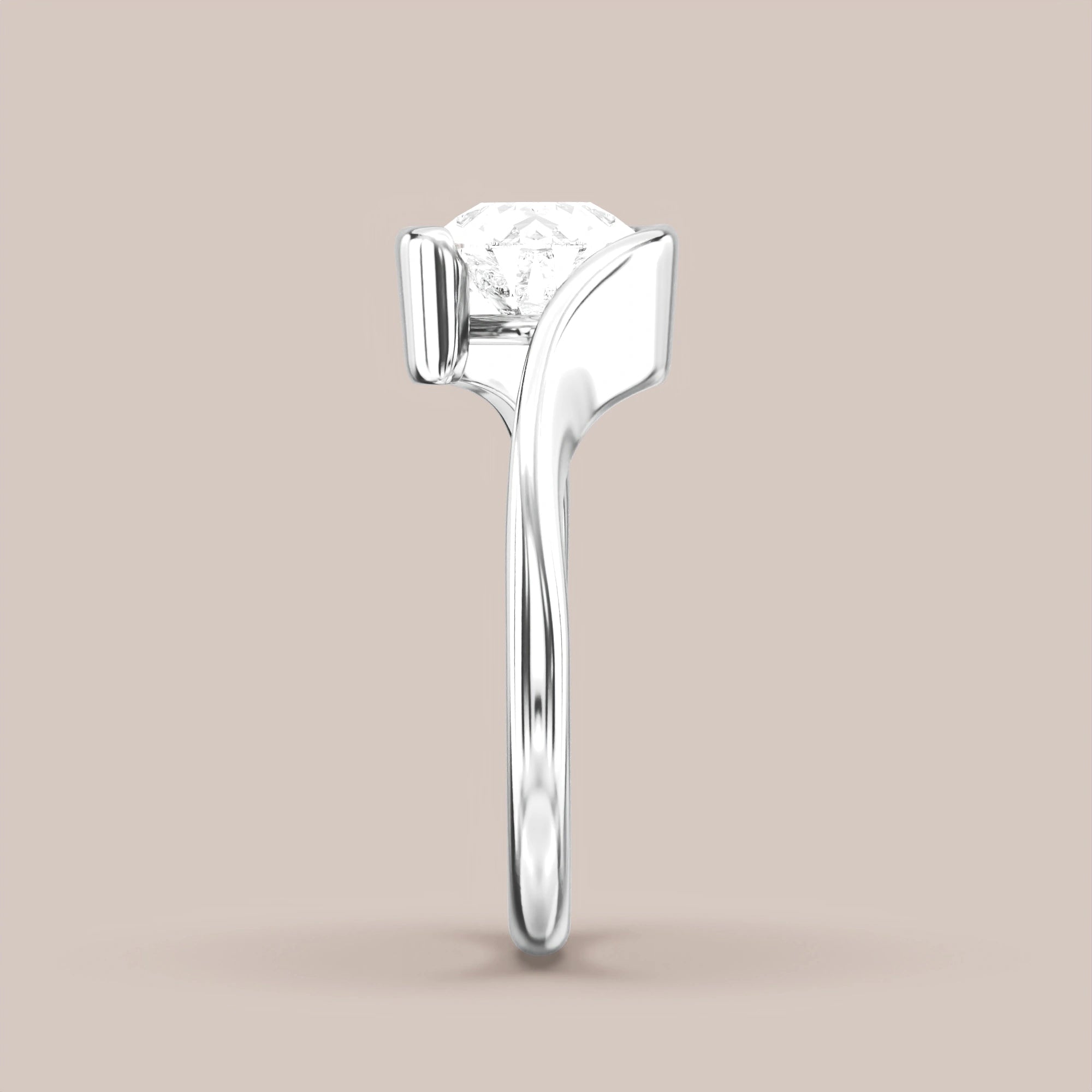 Pear - White gold