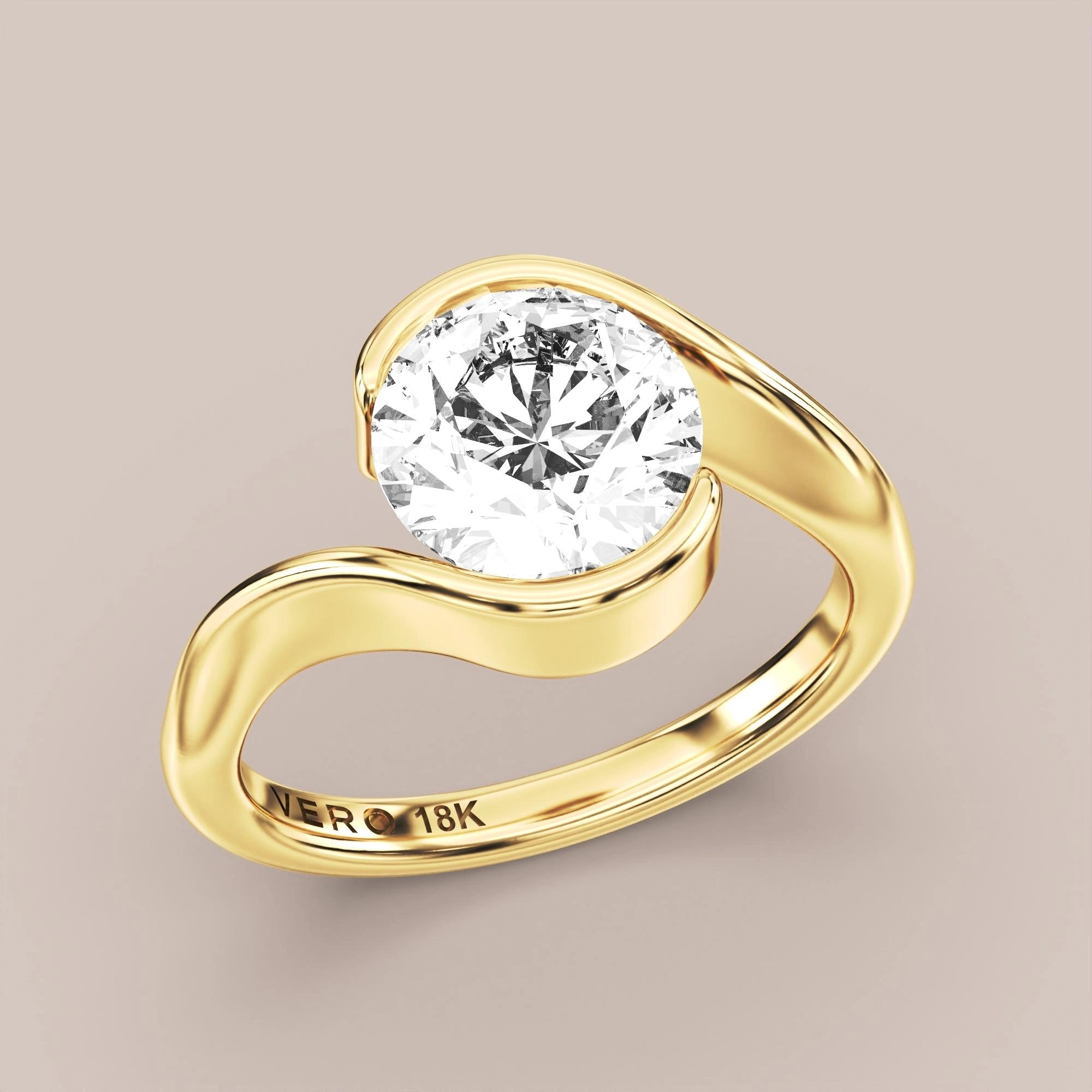 Round - Yellow gold