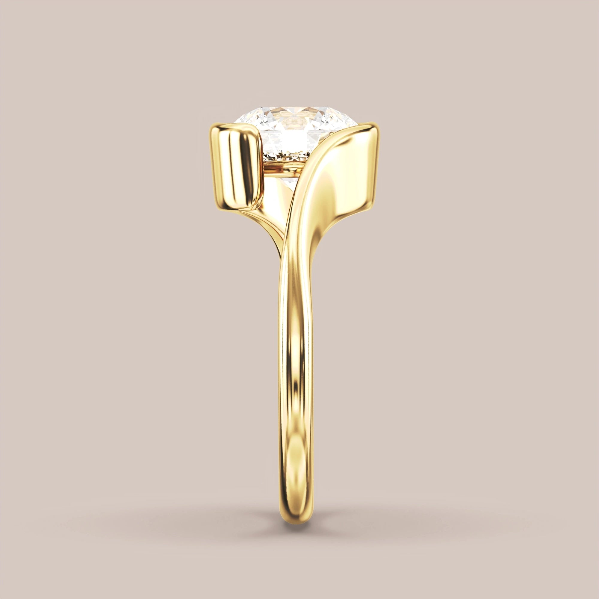 Round - Yellow gold