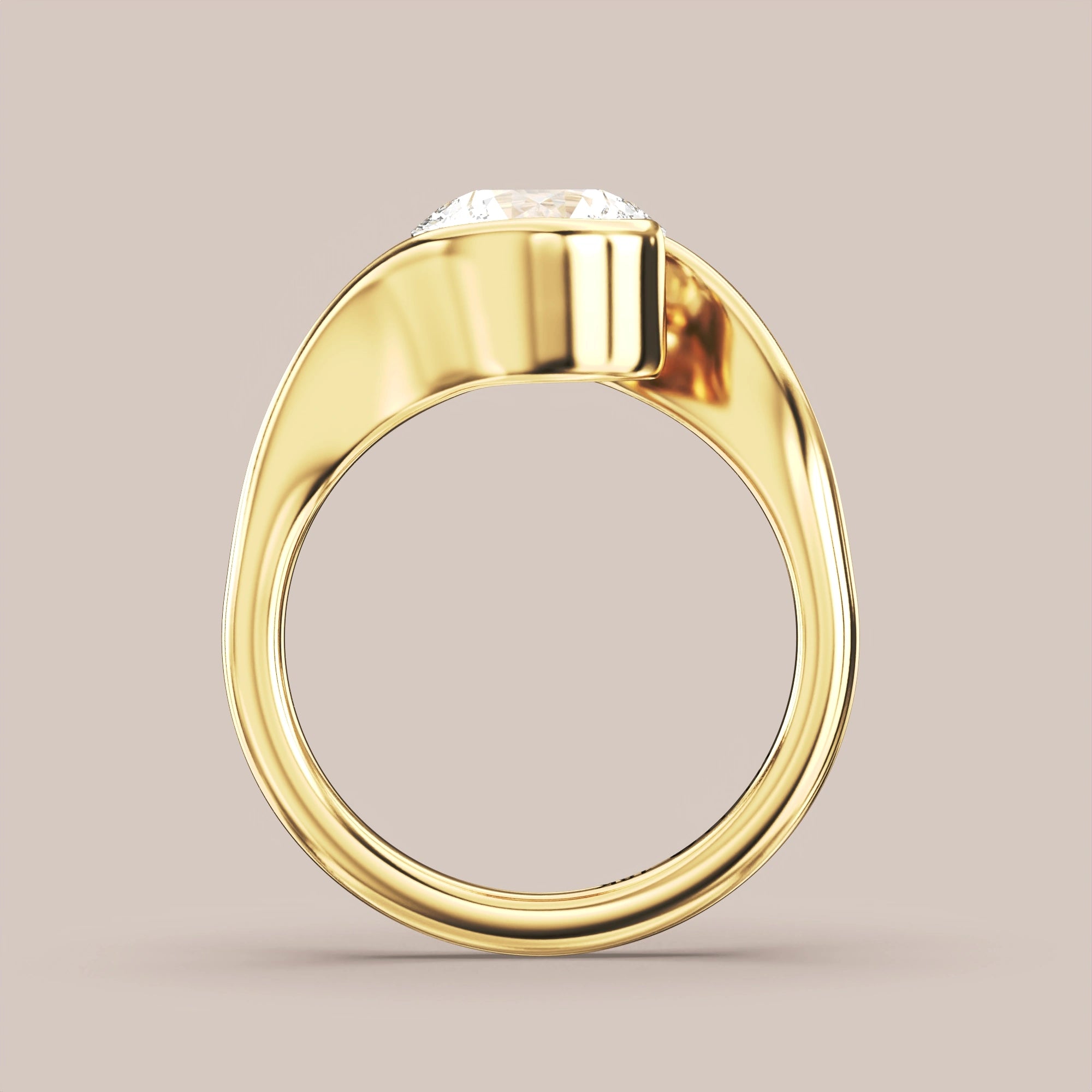 Round - Yellow gold