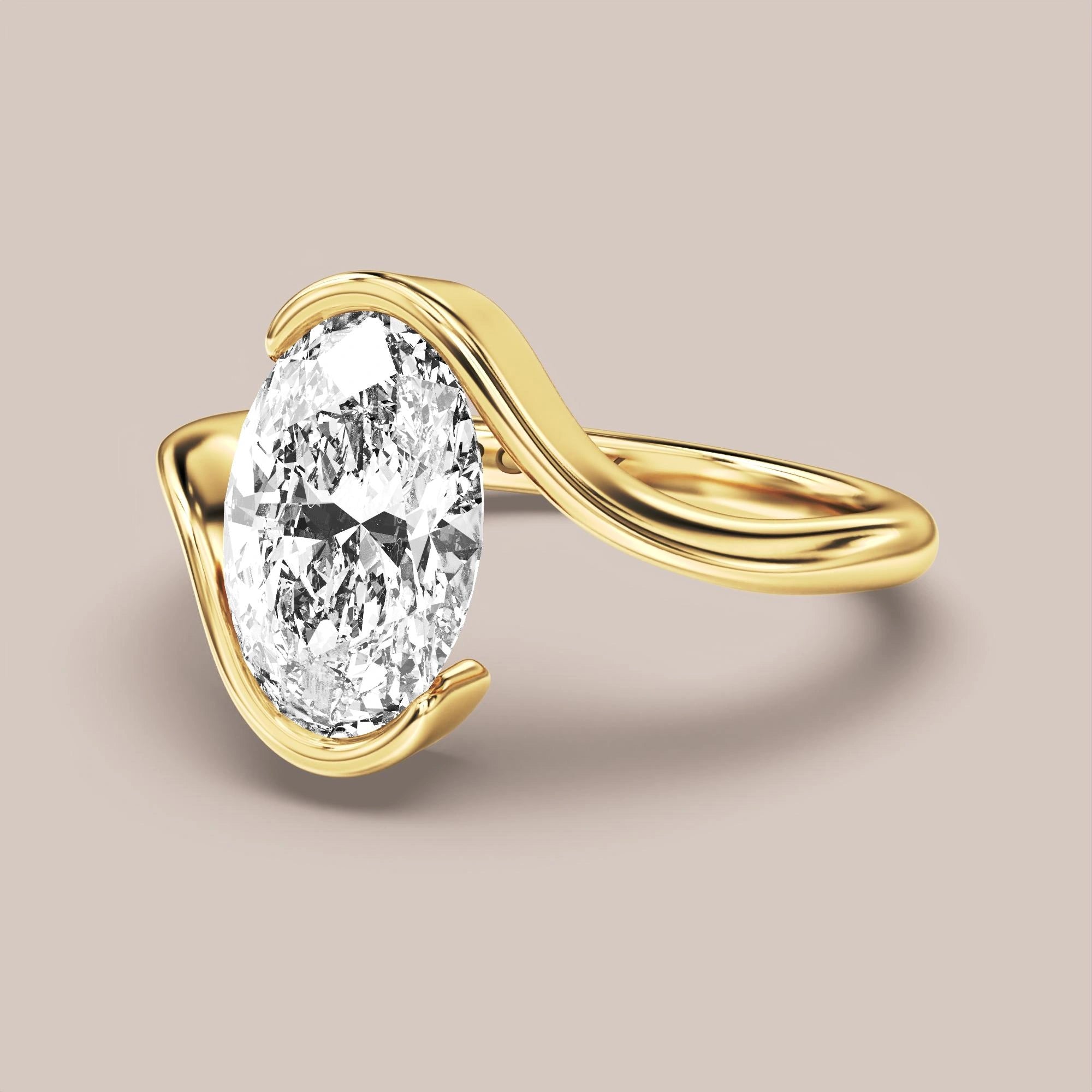 Oval - Yellow gold